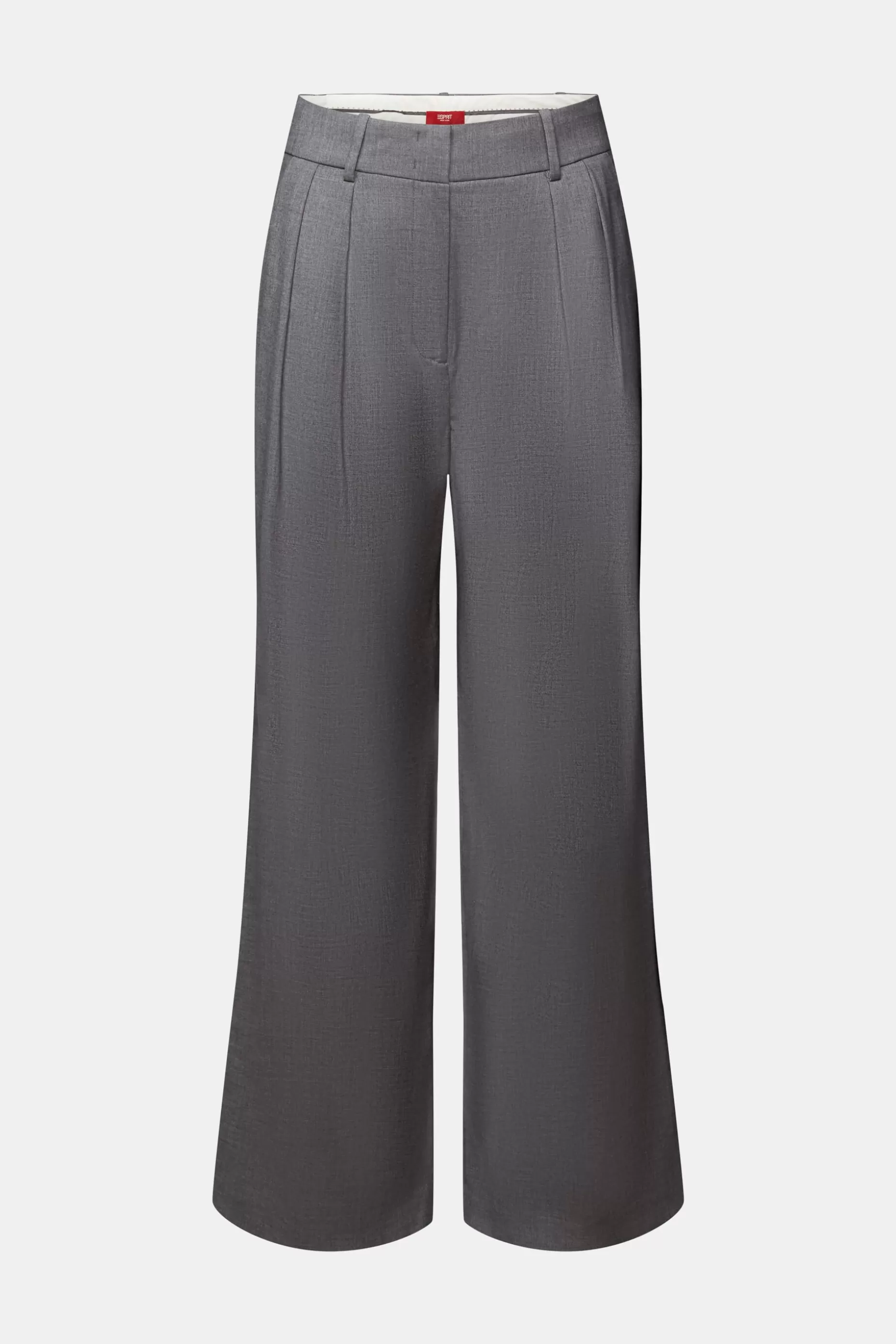 ESPRIT High-Rise Wide Leg Pleated Trousers at our Online Shop *Women Bottoms