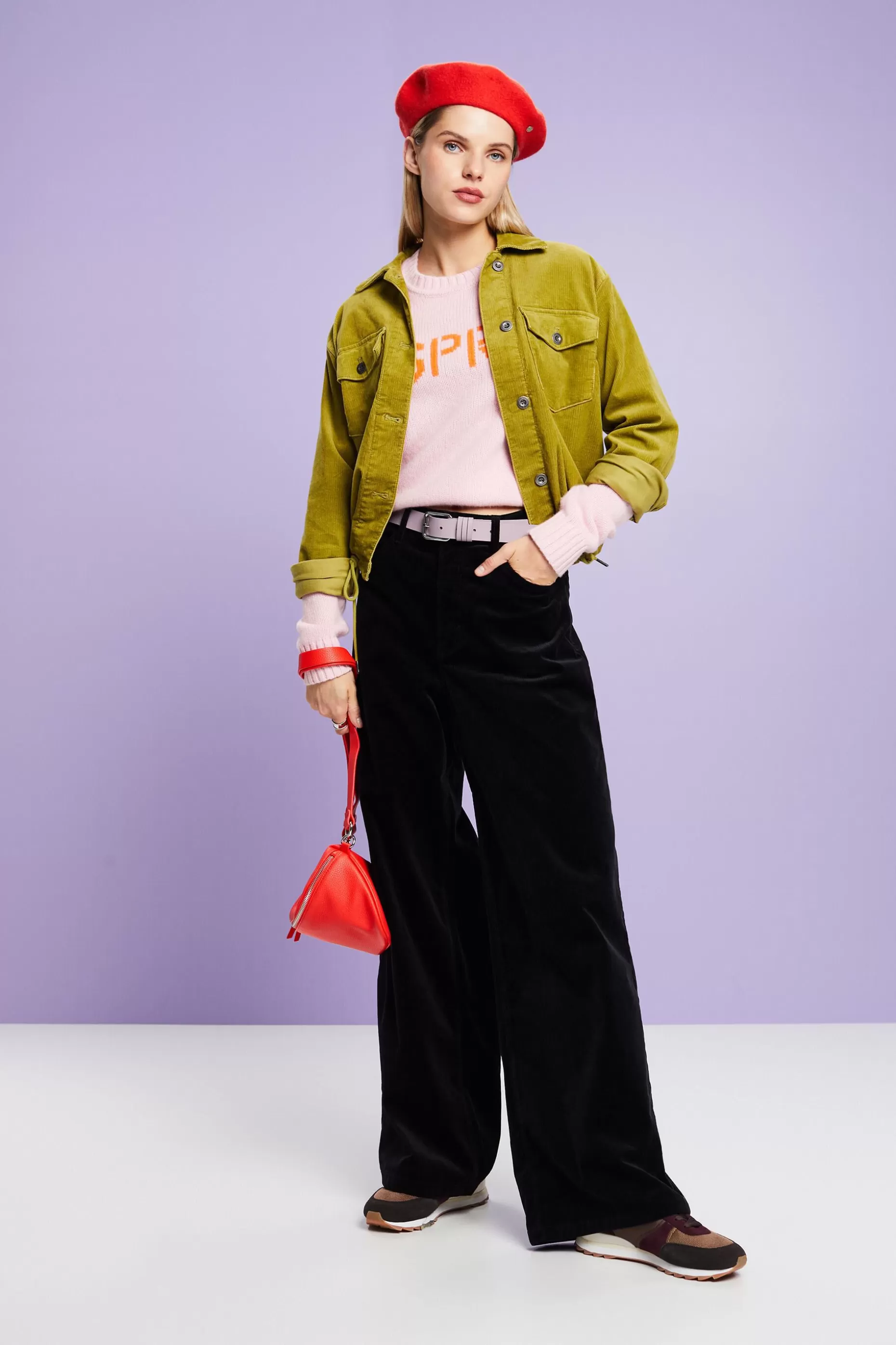 ESPRIT High-Rise Wide-Leg Corduroy Pants at our Online Shop *Women Bottoms