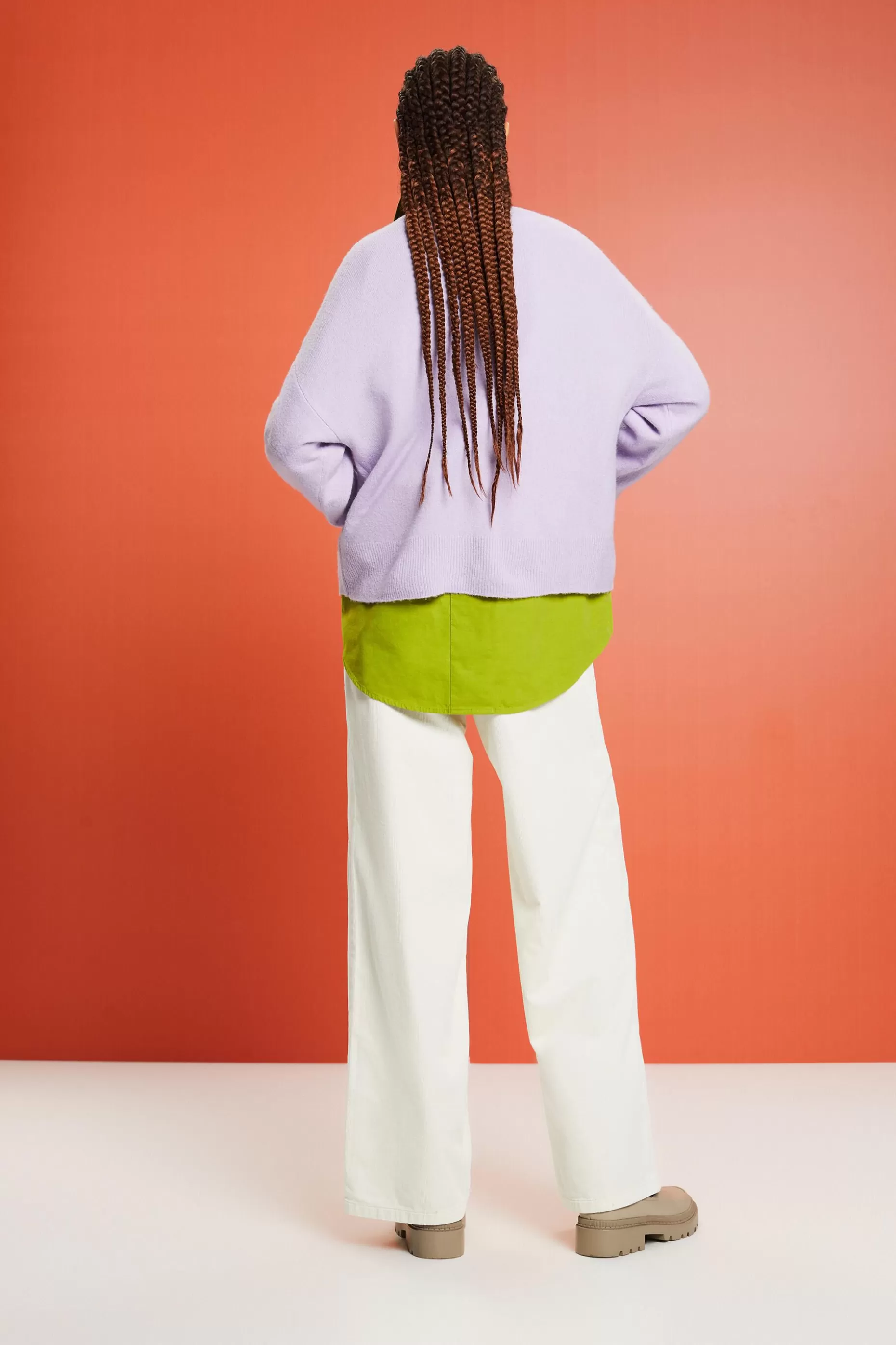 ESPRIT High-Rise Wide-Leg Corduroy Pants at our Online Shop *Women Pants + Joggers