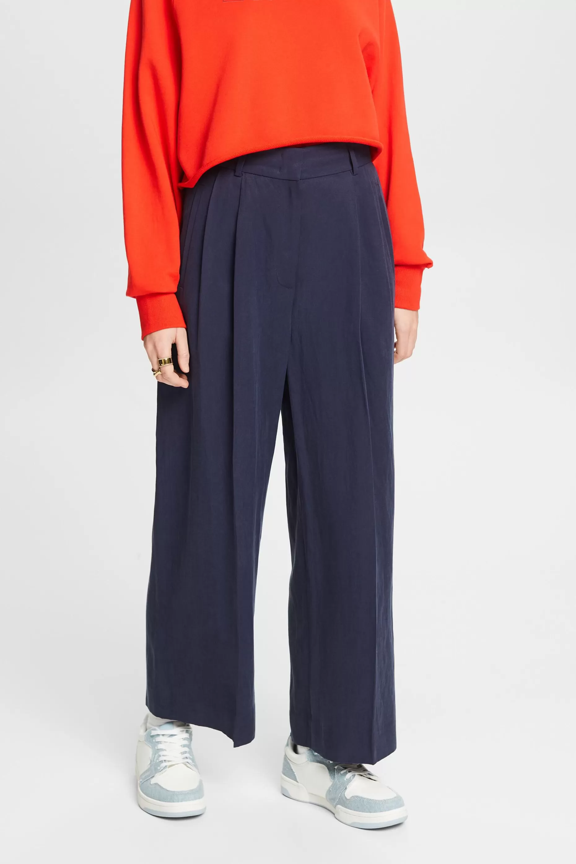 ESPRIT High-Rise Wide-Leg Culotte Pants at our Online Shop *Women Pants + Joggers