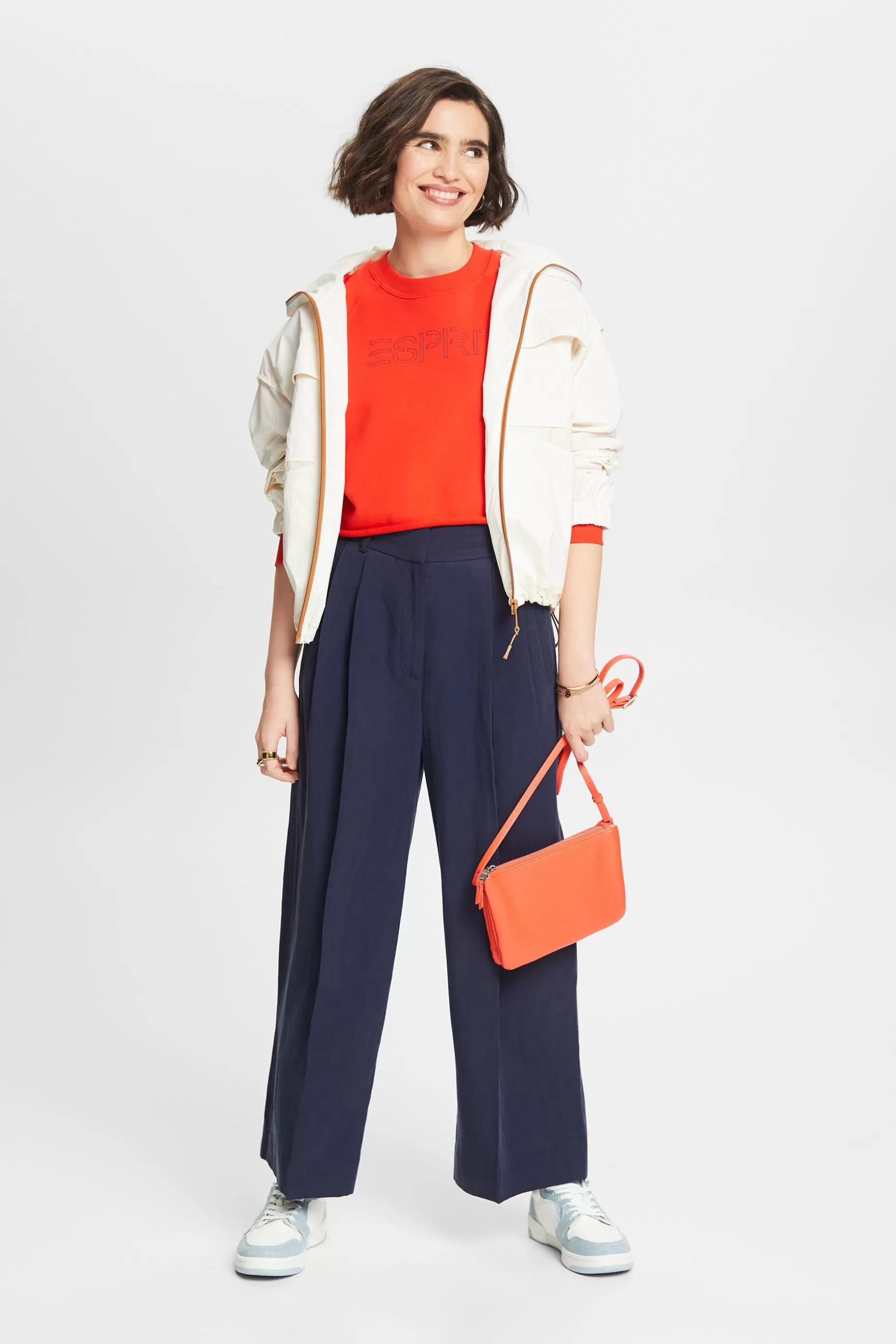 ESPRIT High-Rise Wide-Leg Culotte Pants at our Online Shop *Women Pants + Joggers