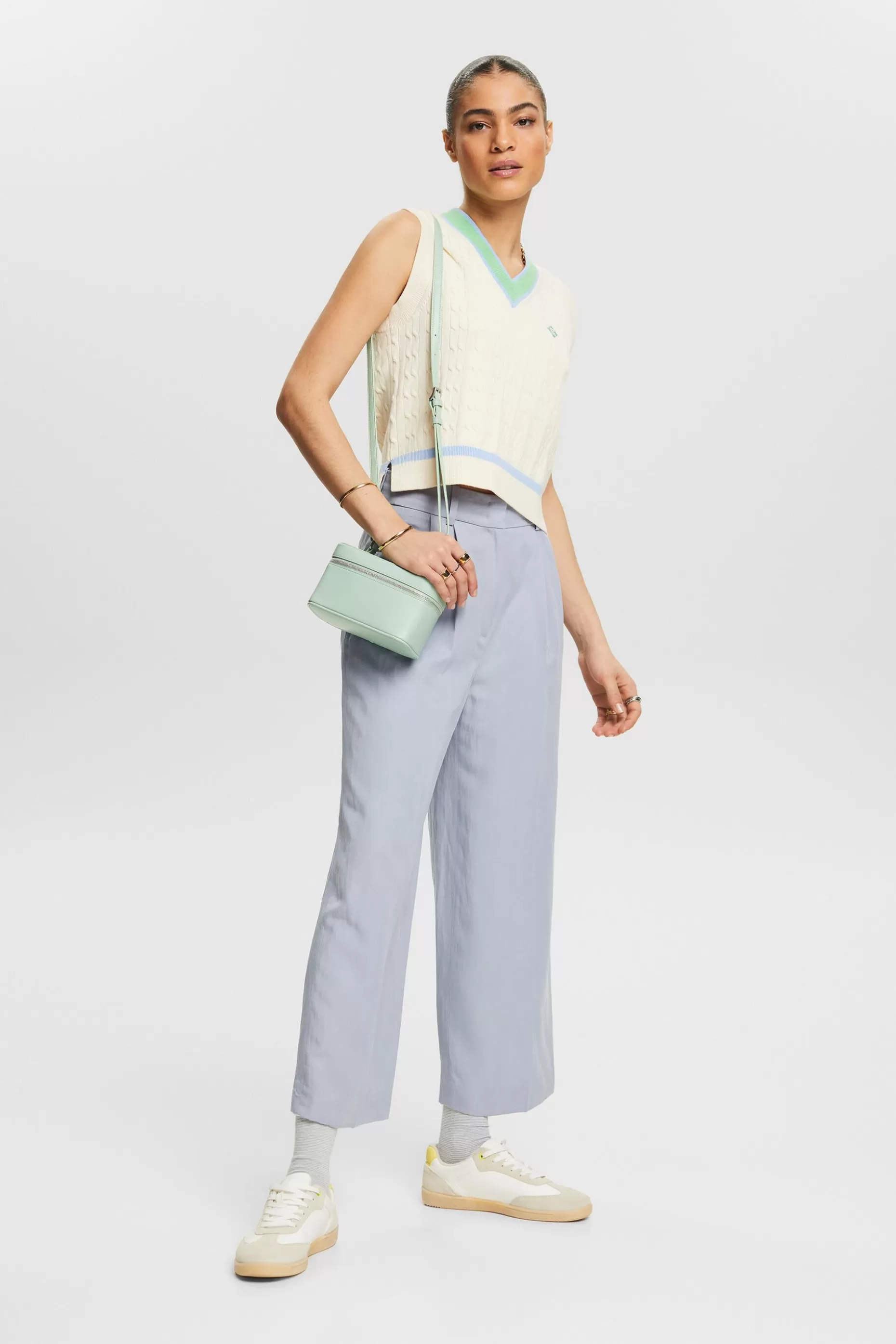 ESPRIT High-Rise Wide-Leg Culotte Pants at our Online Shop *Women Pants + Joggers