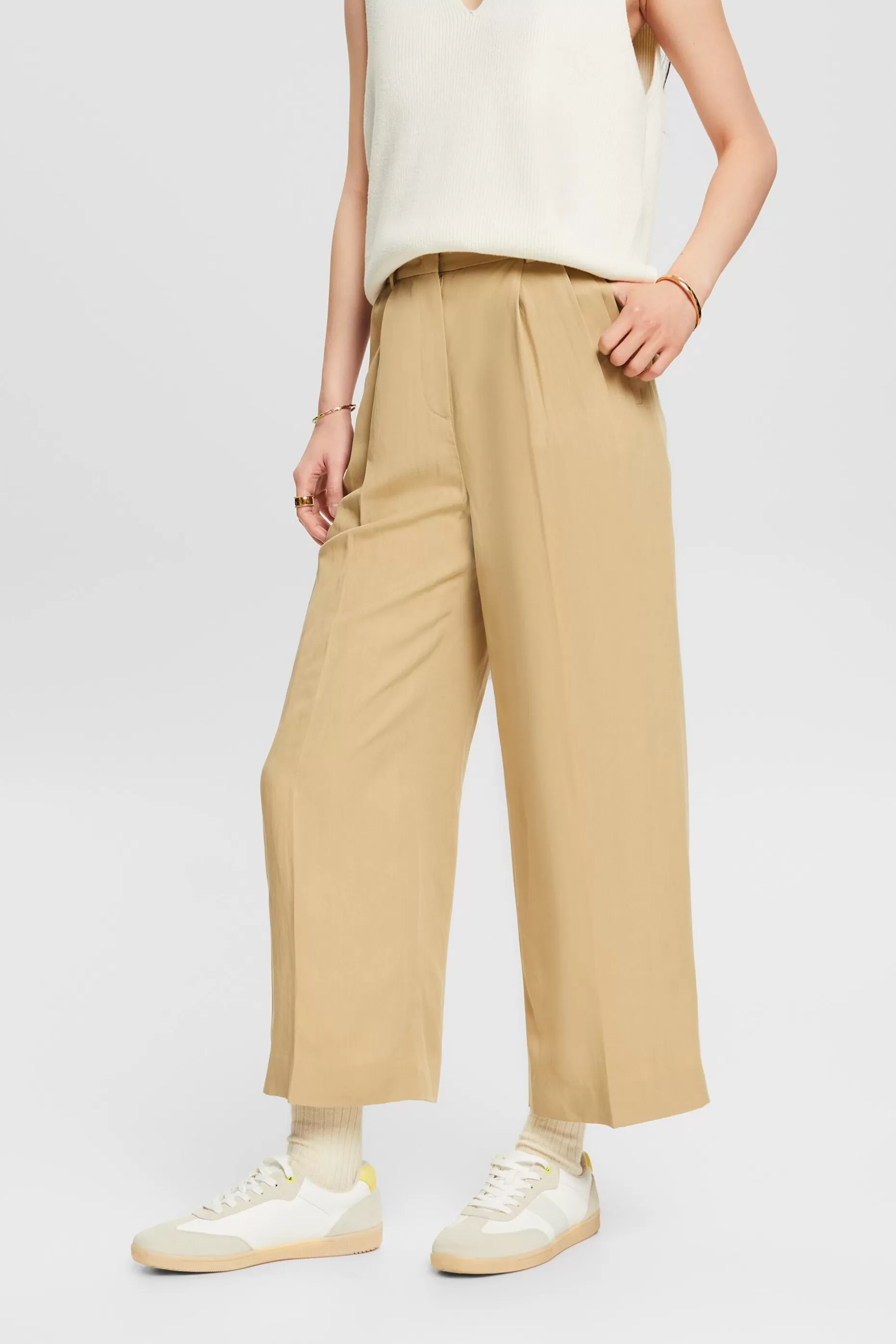 ESPRIT High-Rise Wide-Leg Culotte Pants at our Online Shop *Women Premium Picks
