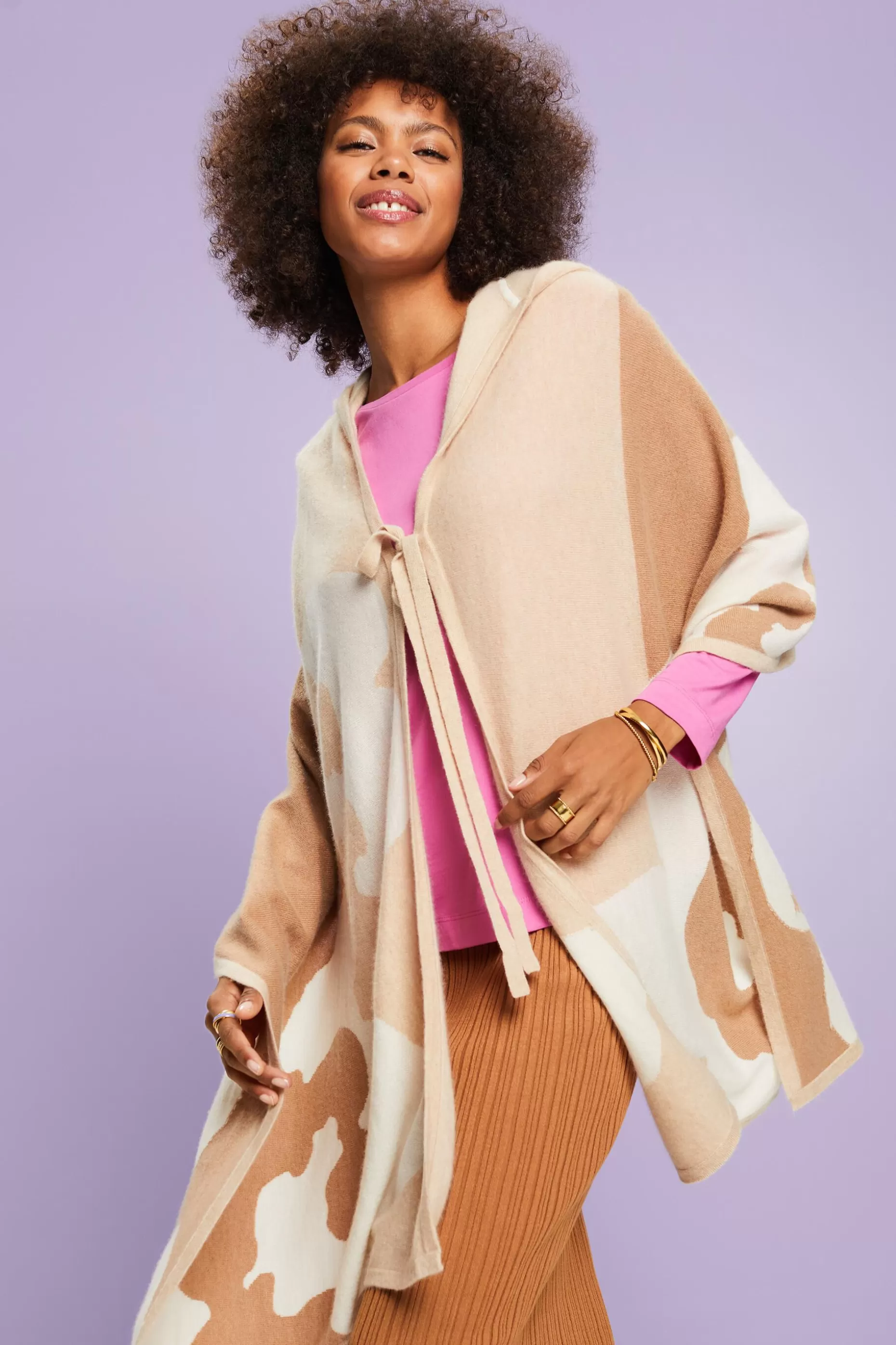 ESPRIT Hooded Cashmere Poncho at our Online Shop *Women Sweaters