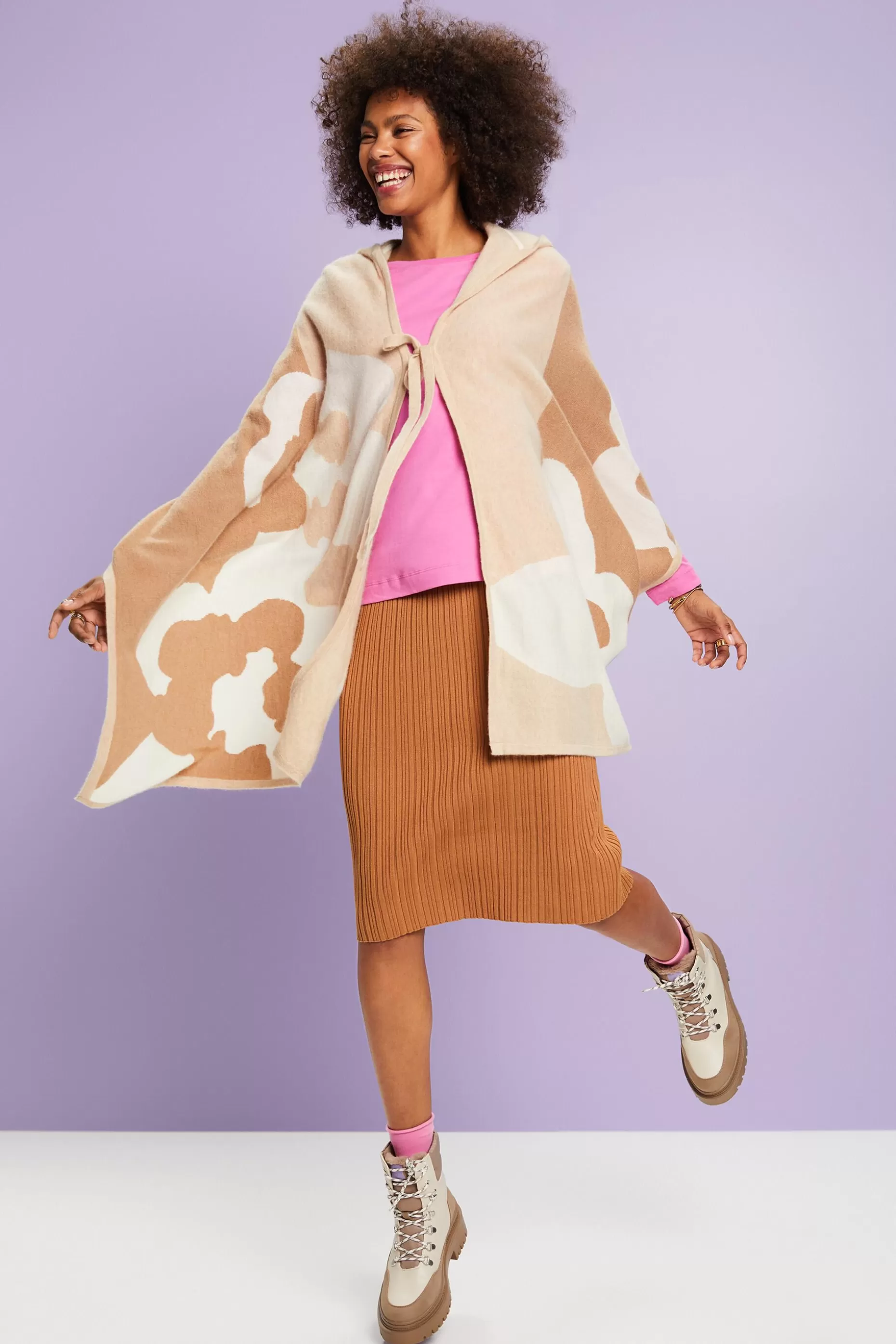 ESPRIT Hooded Cashmere Poncho at our Online Shop *Women Sweaters
