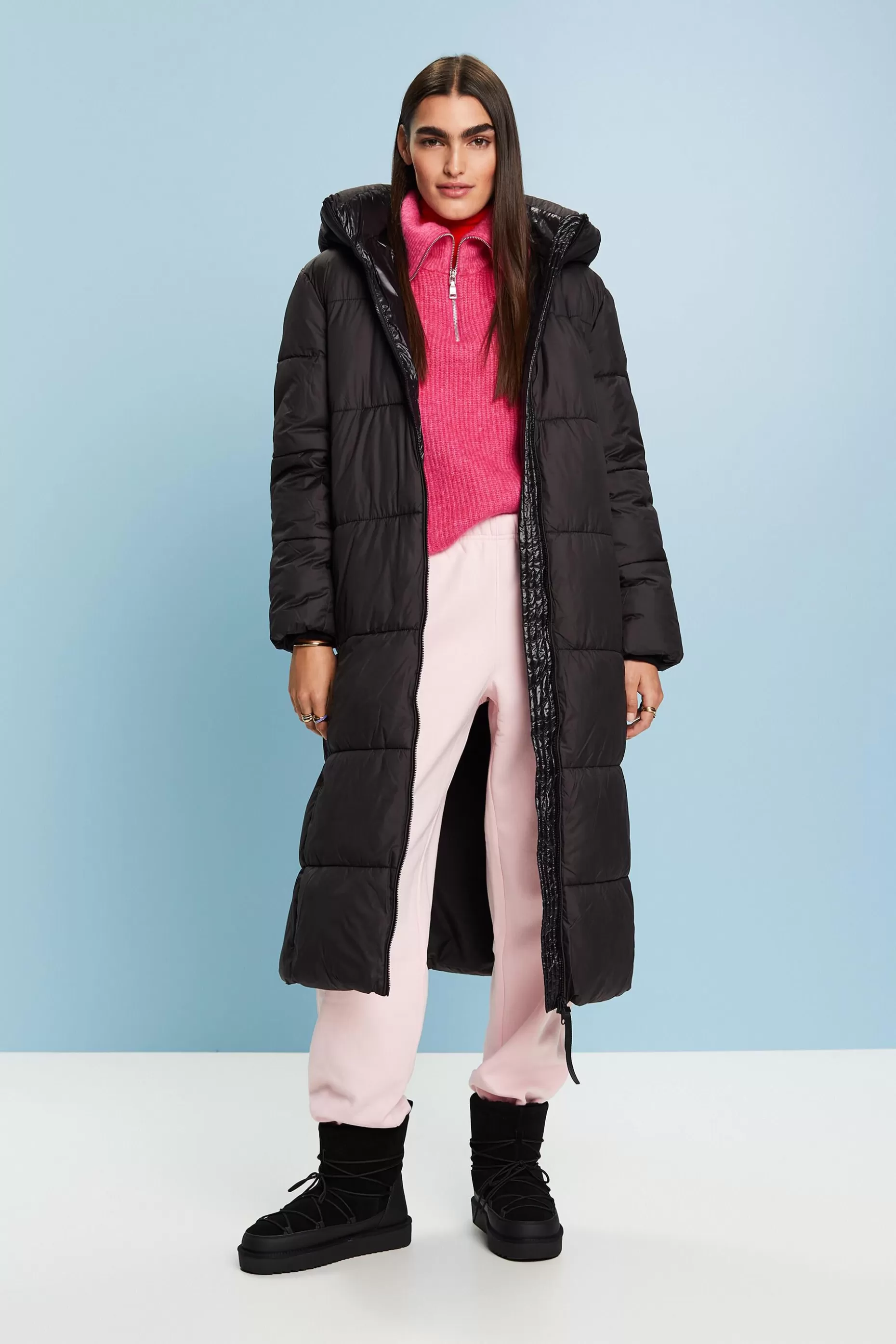 ESPRIT Hooded Quilted Puffer Coat at our Online Shop *Women Jackets + Coats