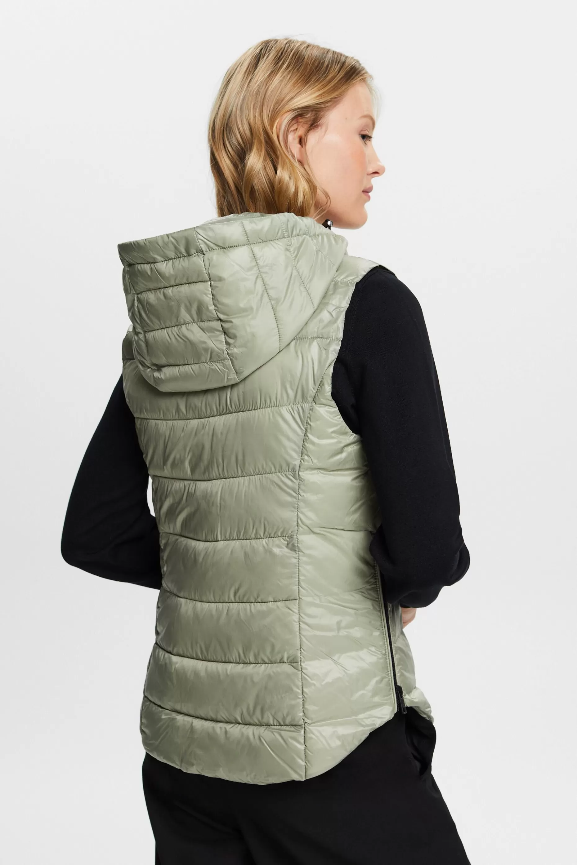 ESPRIT Hooded Quilted Shell Puffer Vest at our Online Shop * Sale Under $30