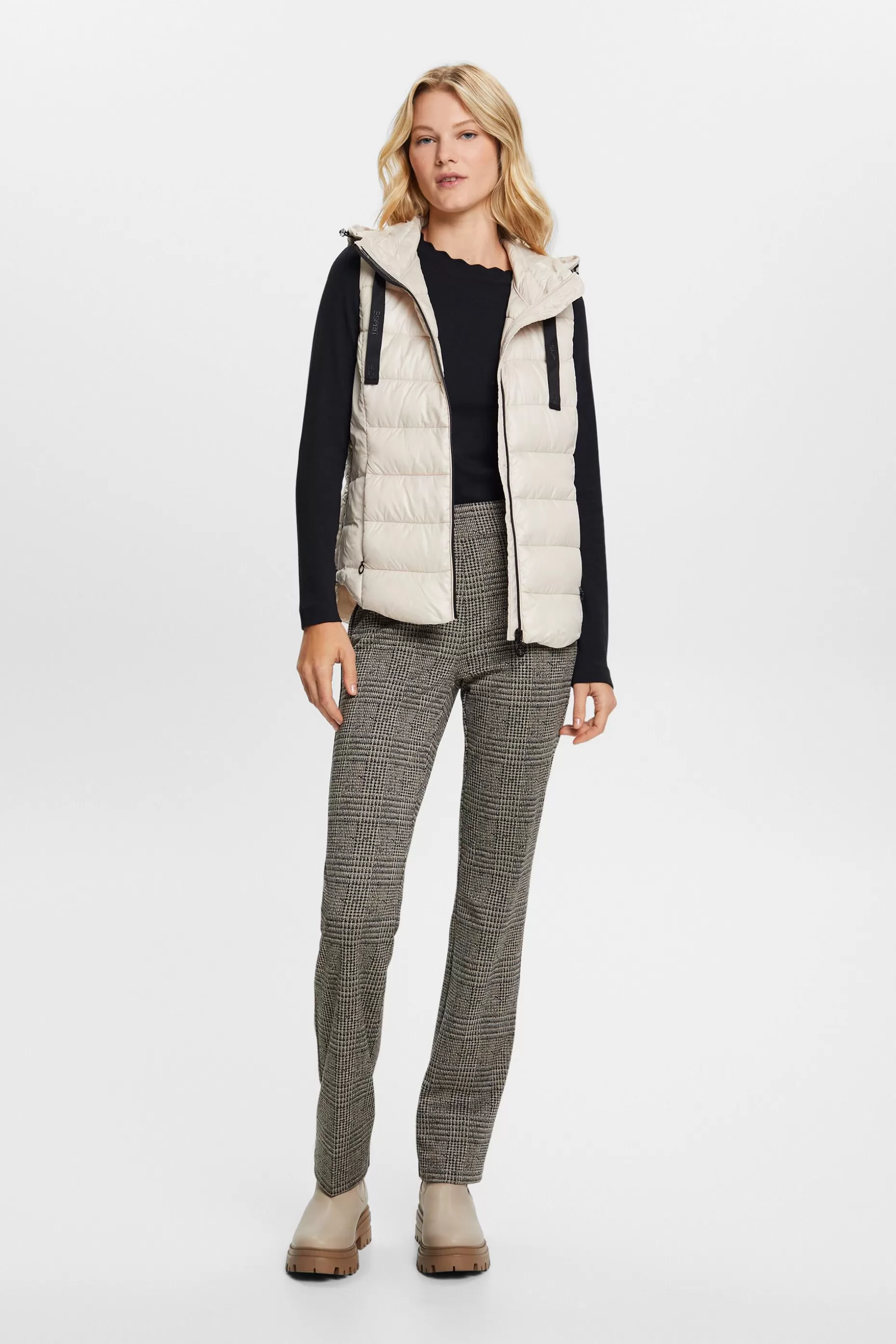ESPRIT Hooded Quilted Shell Puffer Vest at our Online Shop *Women Jackets + Coats