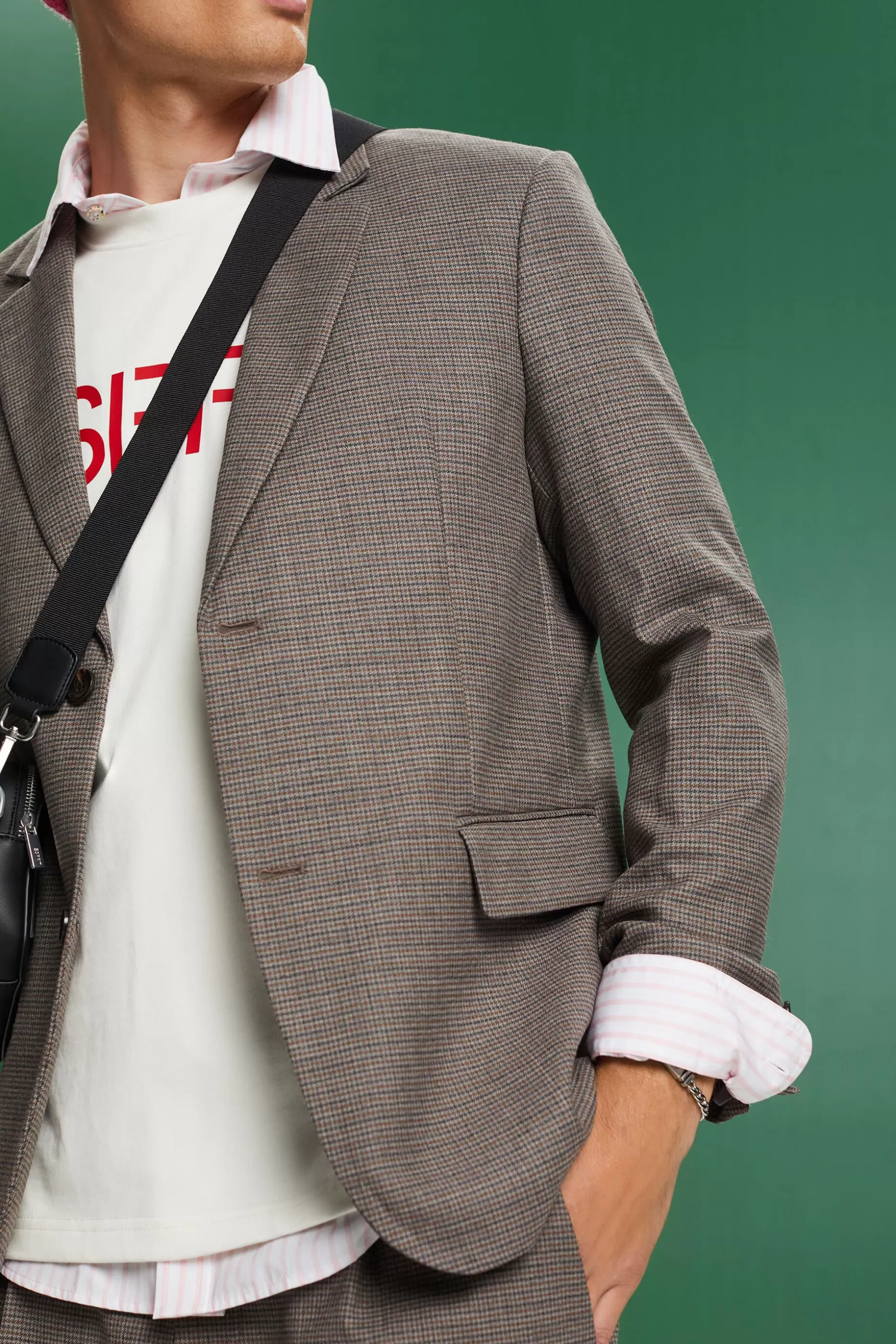 ESPRIT Houndstooth Wool Blazer at our Online Shop * Sale Under $75