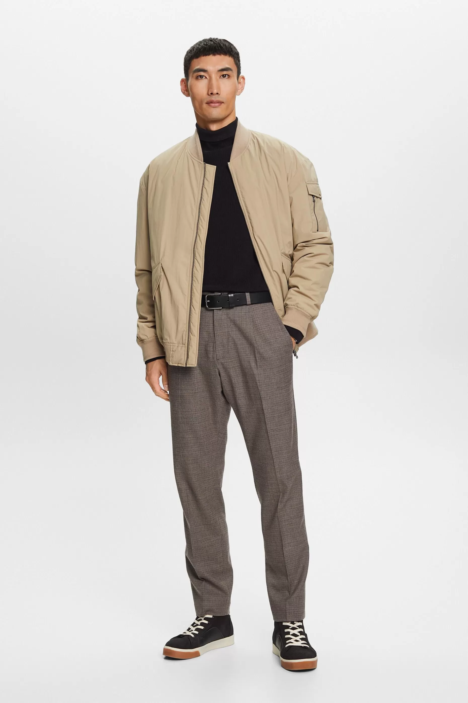 ESPRIT Houndstooth wool trousers at our Online Shop *Men Pants + Joggers