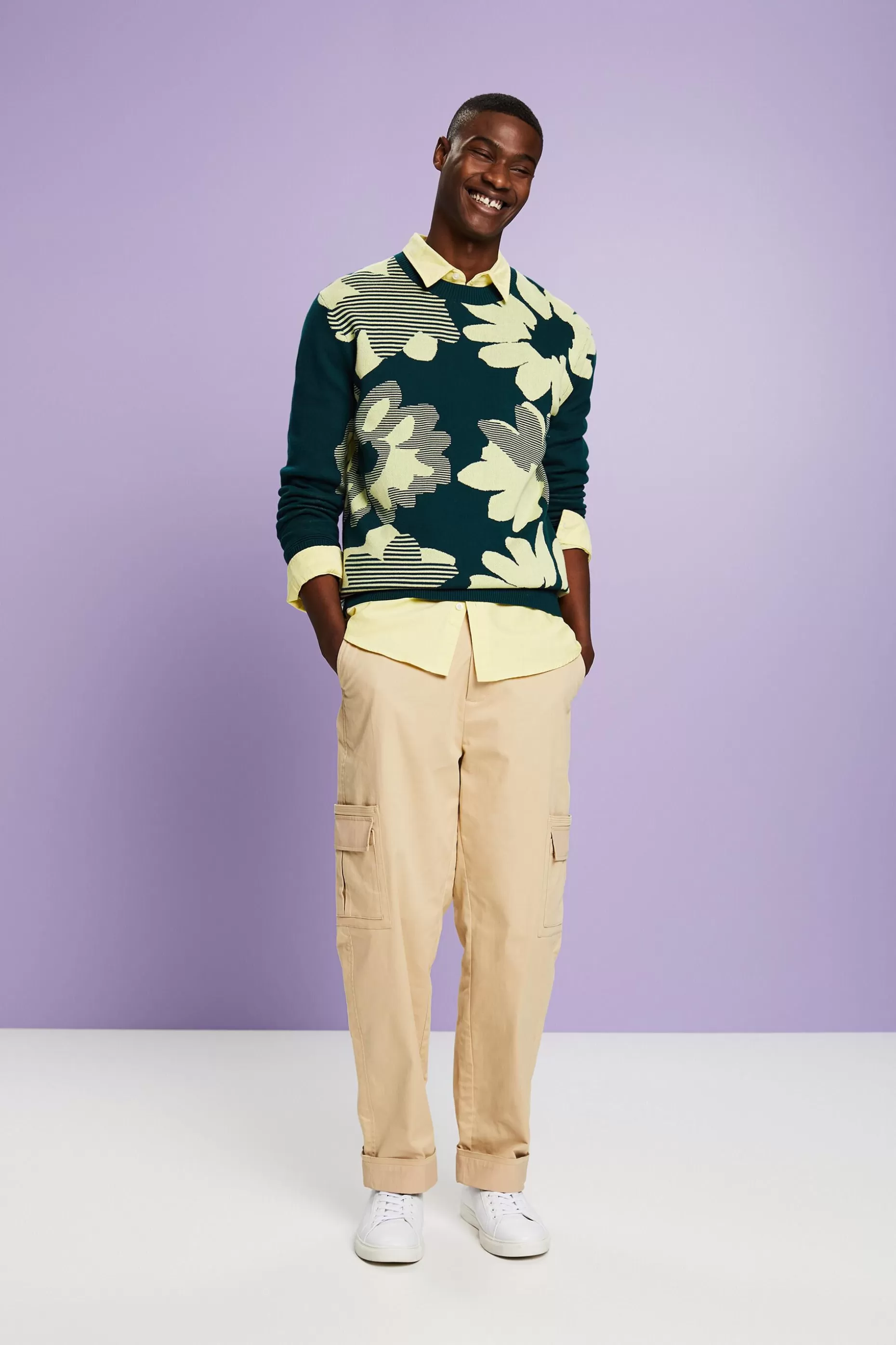 ESPRIT Jacquard Cotton Sweater at our Online Shop *Men Sweaters