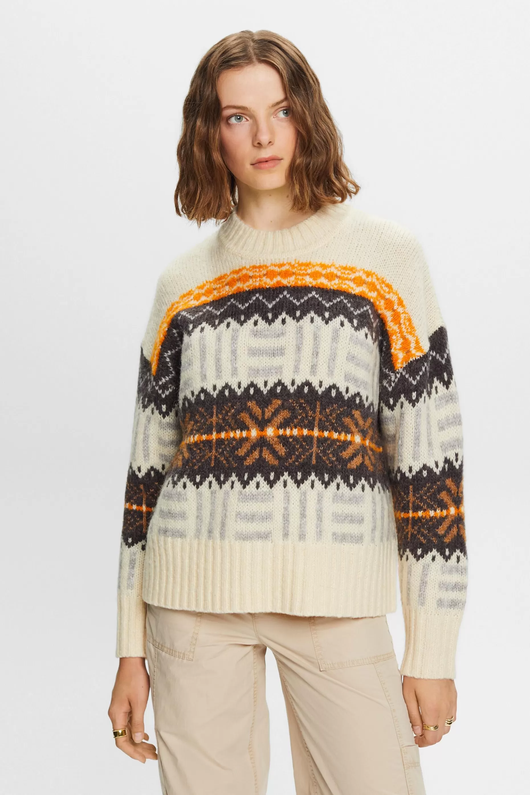 ESPRIT Jacquard Crewneck Sweater at our Online Shop *Women Sweaters