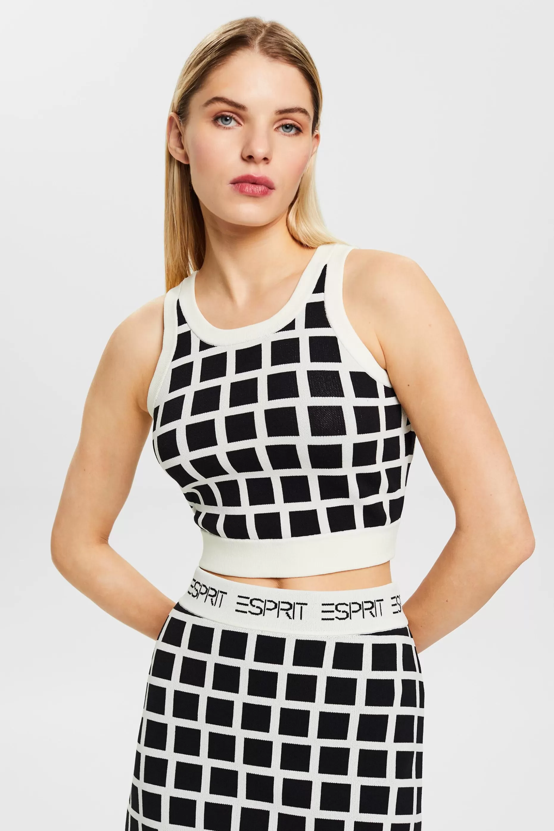 ESPRIT Jacquard Cropped Sweater Tank at our Online Shop *Women Sweaters