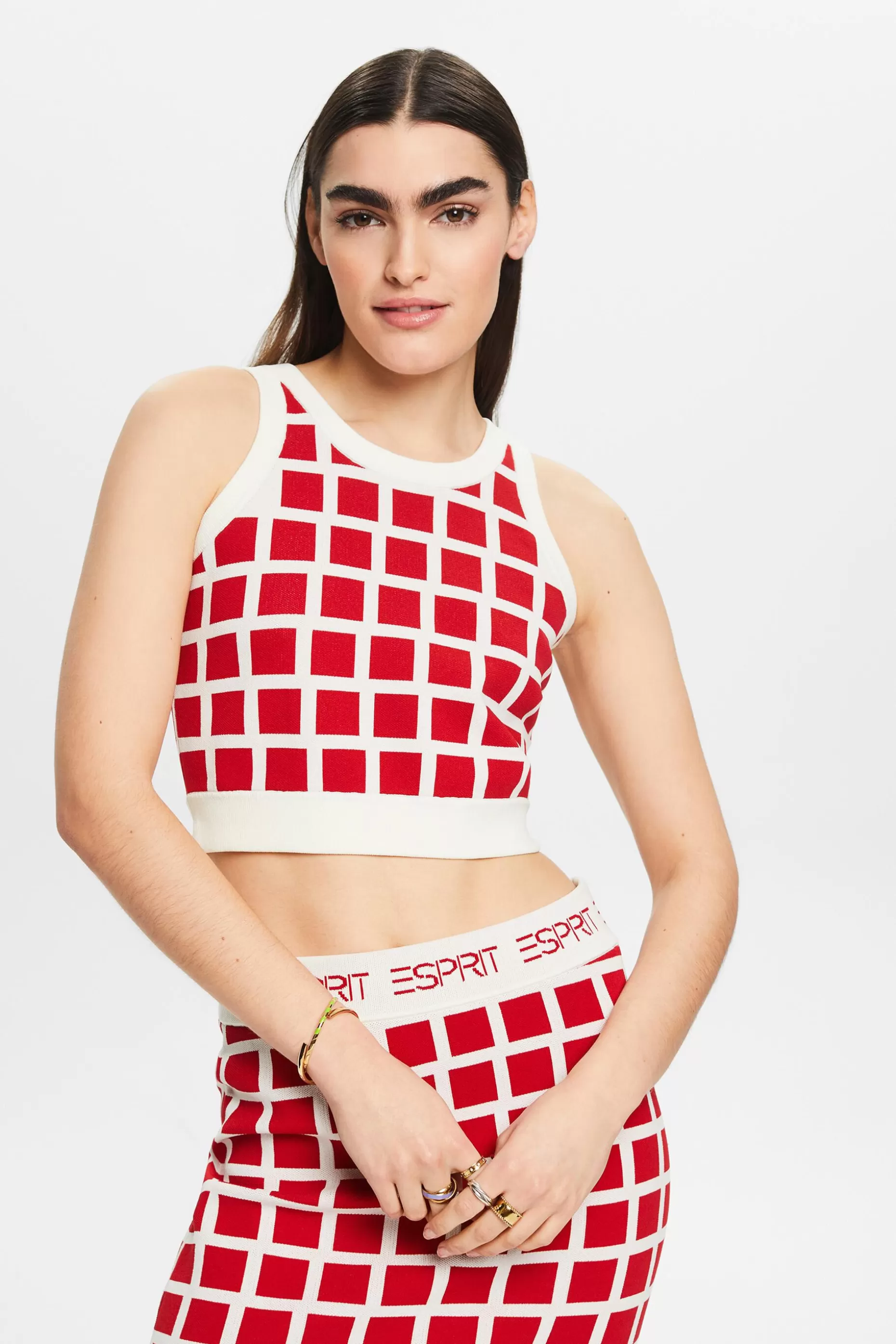 ESPRIT Jacquard Cropped Sweater Tank at our Online Shop *Women Sweaters