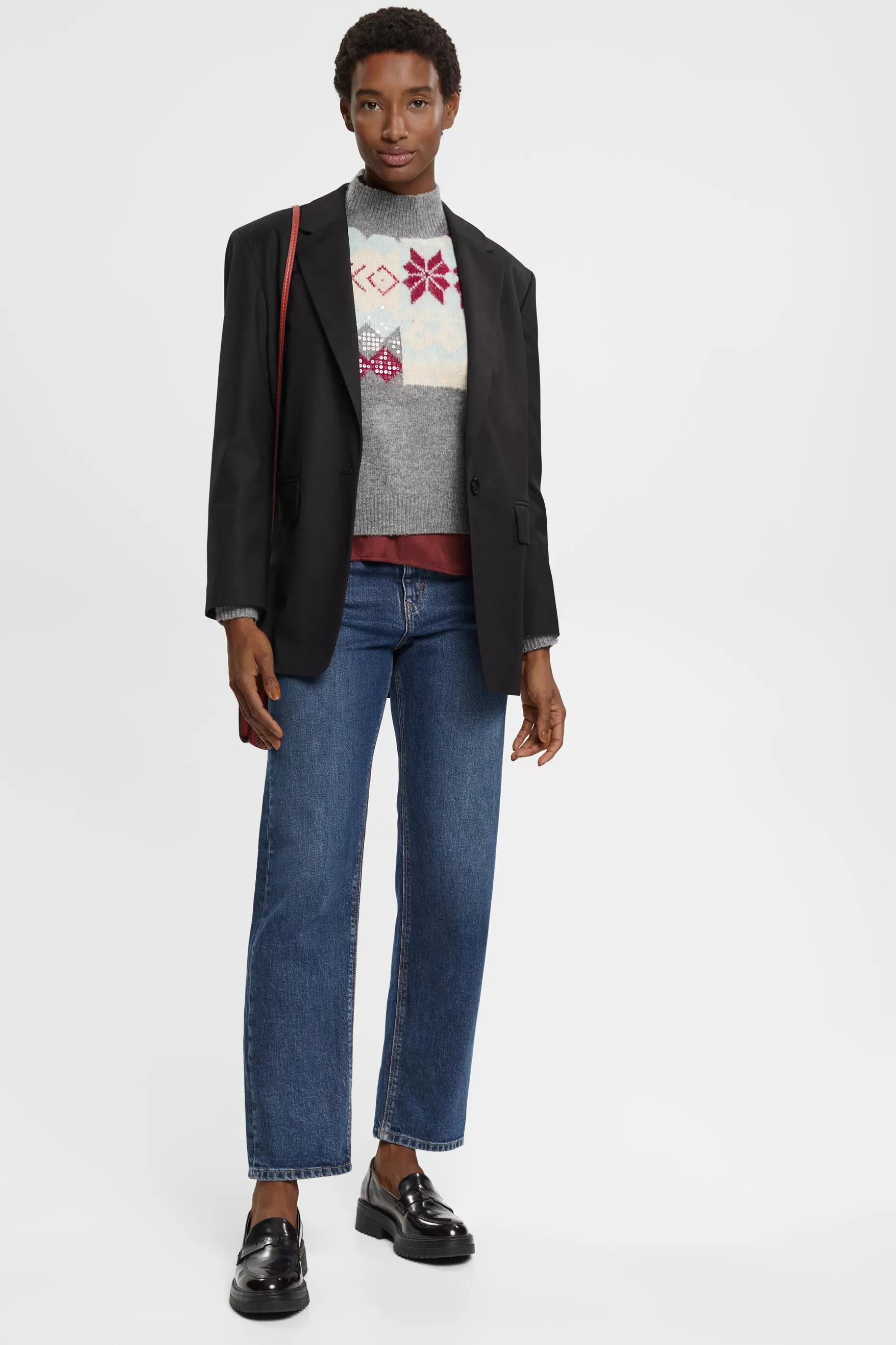 ESPRIT Jacquard jumper with sequins at our Online Shop * Sale Under $75