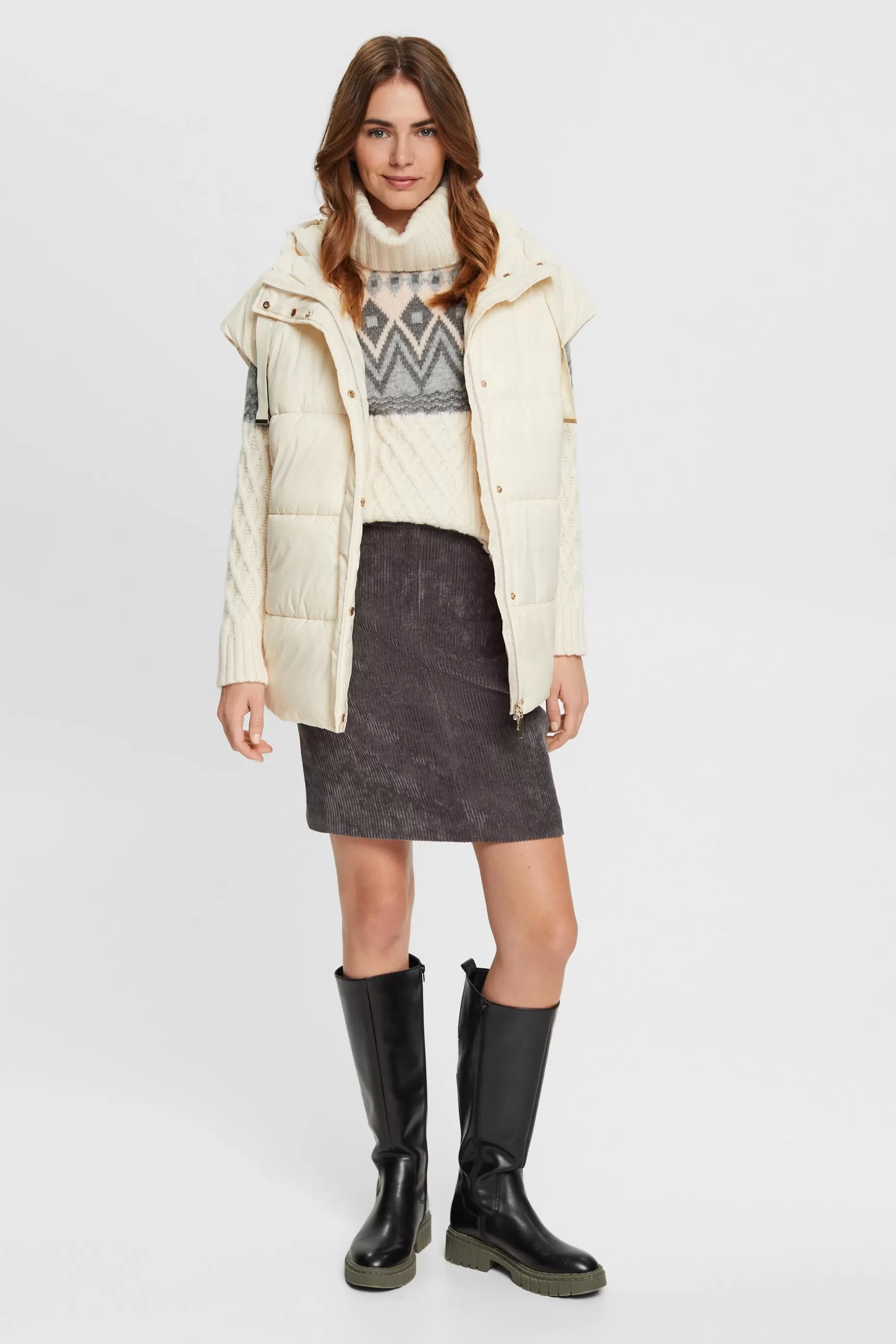 ESPRIT Jacquard knit roll neck jumper with wool at our Online Shop *Women Tops