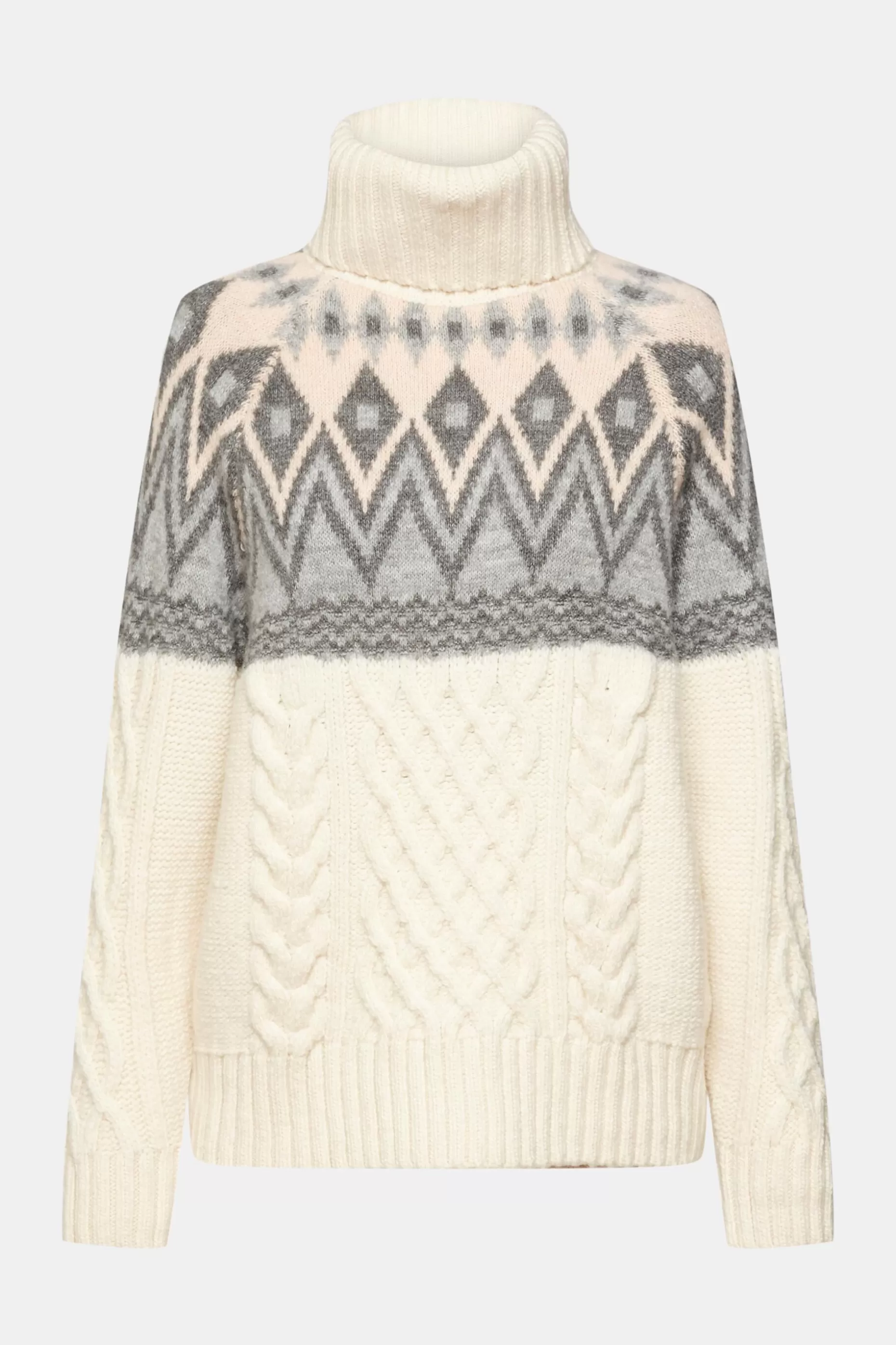 ESPRIT Jacquard knit roll neck jumper with wool at our Online Shop *Women Tops