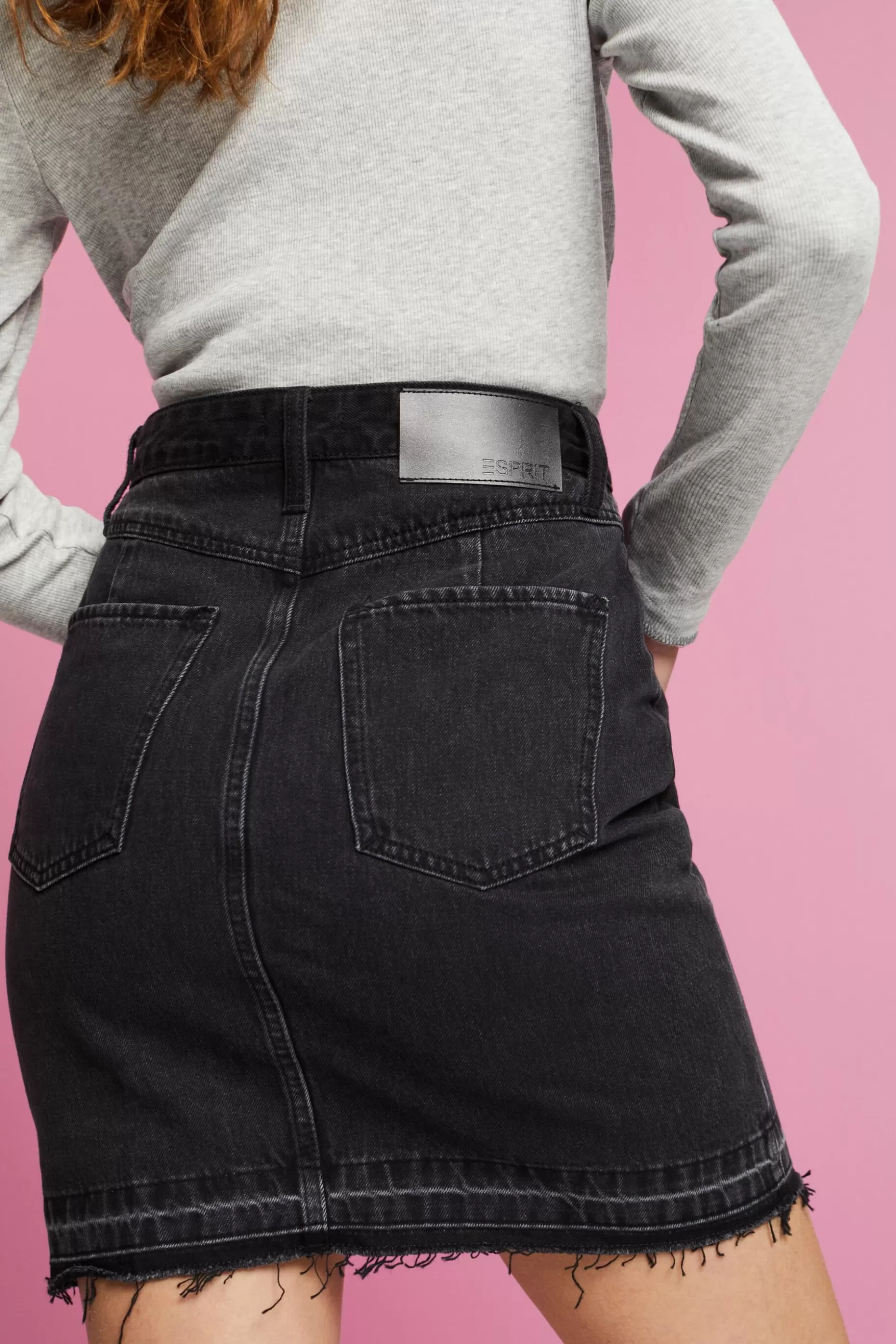 ESPRIT Jeans mini skirt with an asymmetric waistband at our Online Shop * Sale Under $50