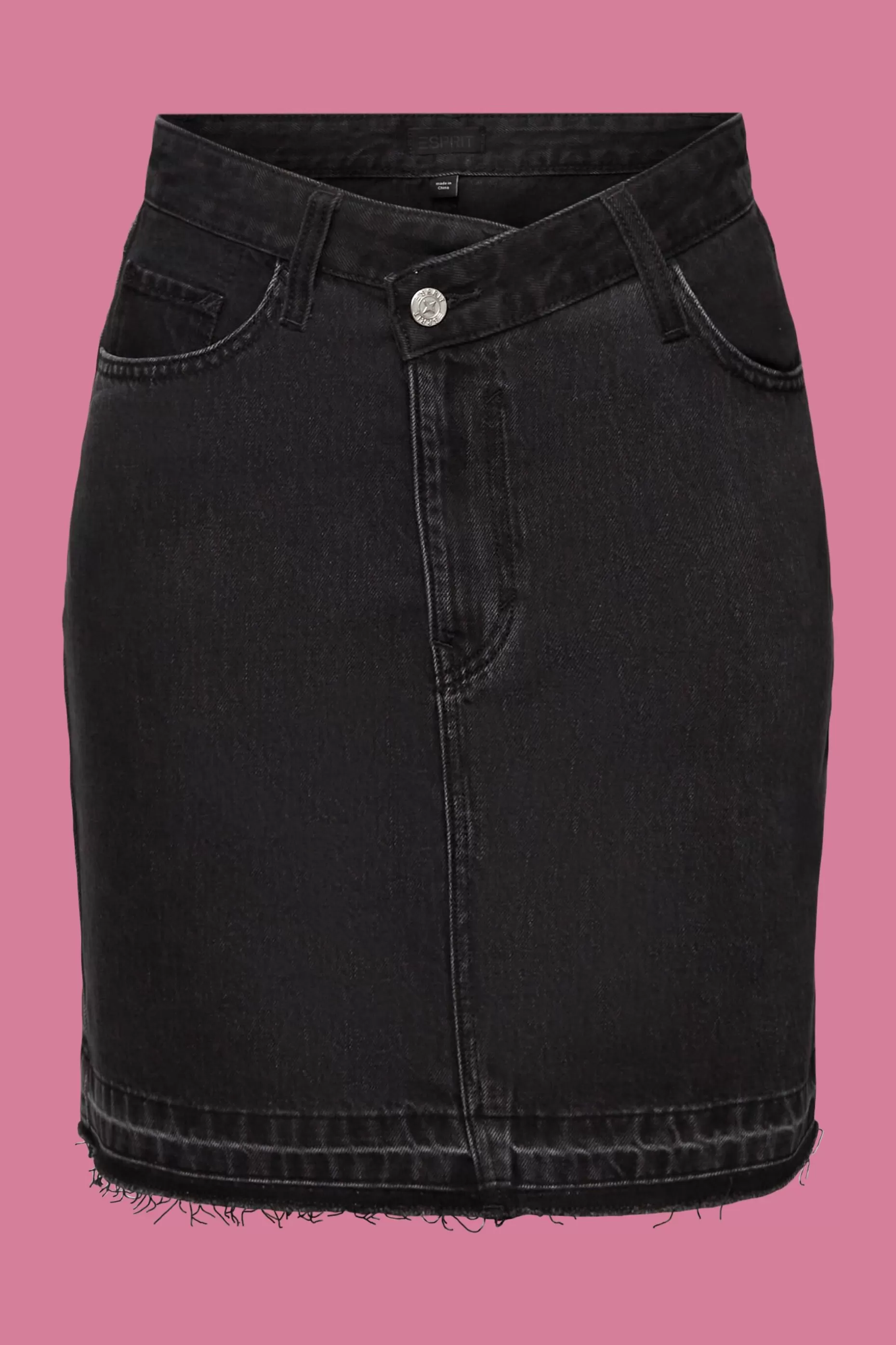 ESPRIT Jeans mini skirt with an asymmetric waistband at our Online Shop * Sale Under $50