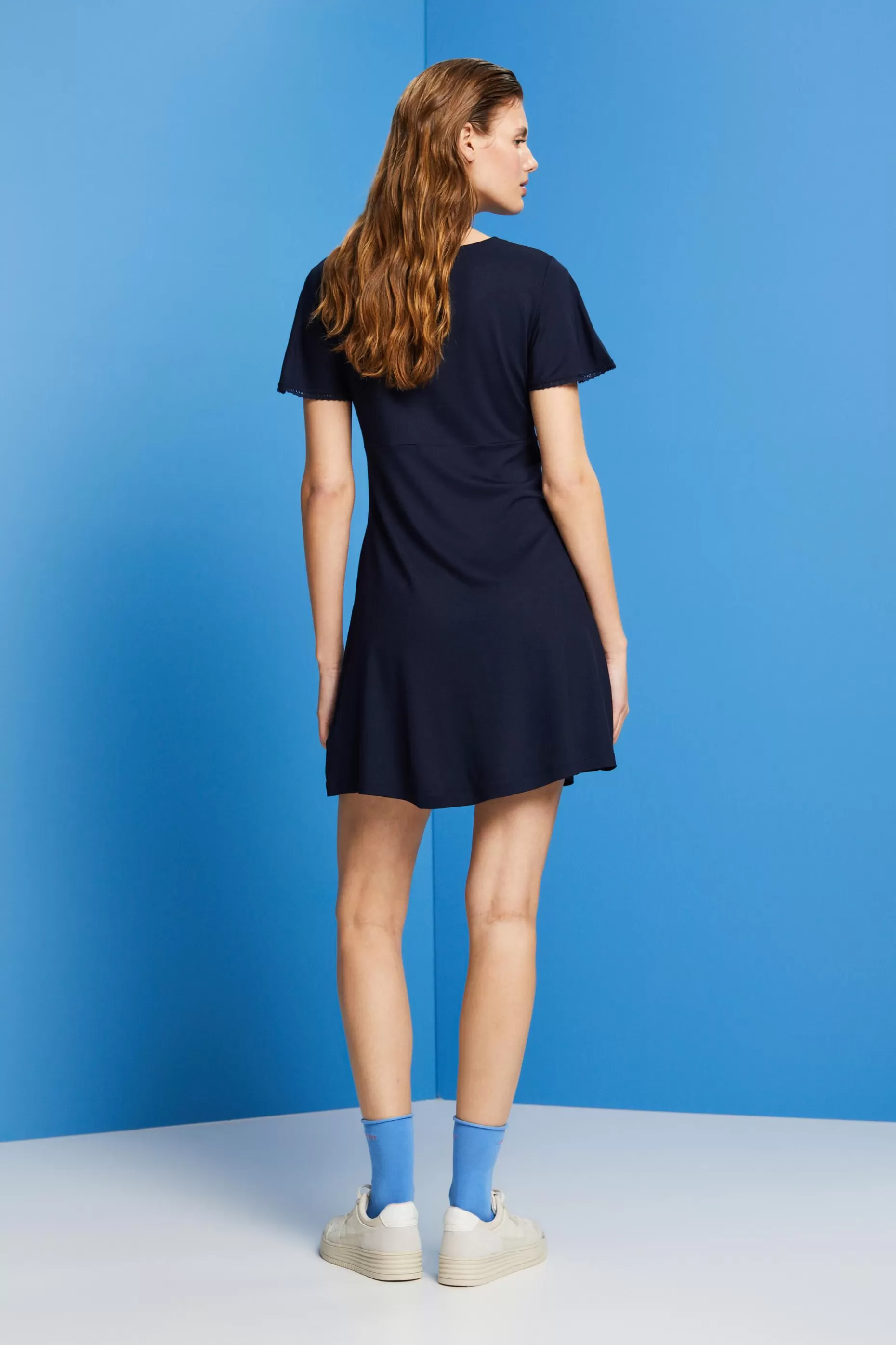 ESPRIT Jersey dress with bell sleeves at our Online Shop * Sale Under $30