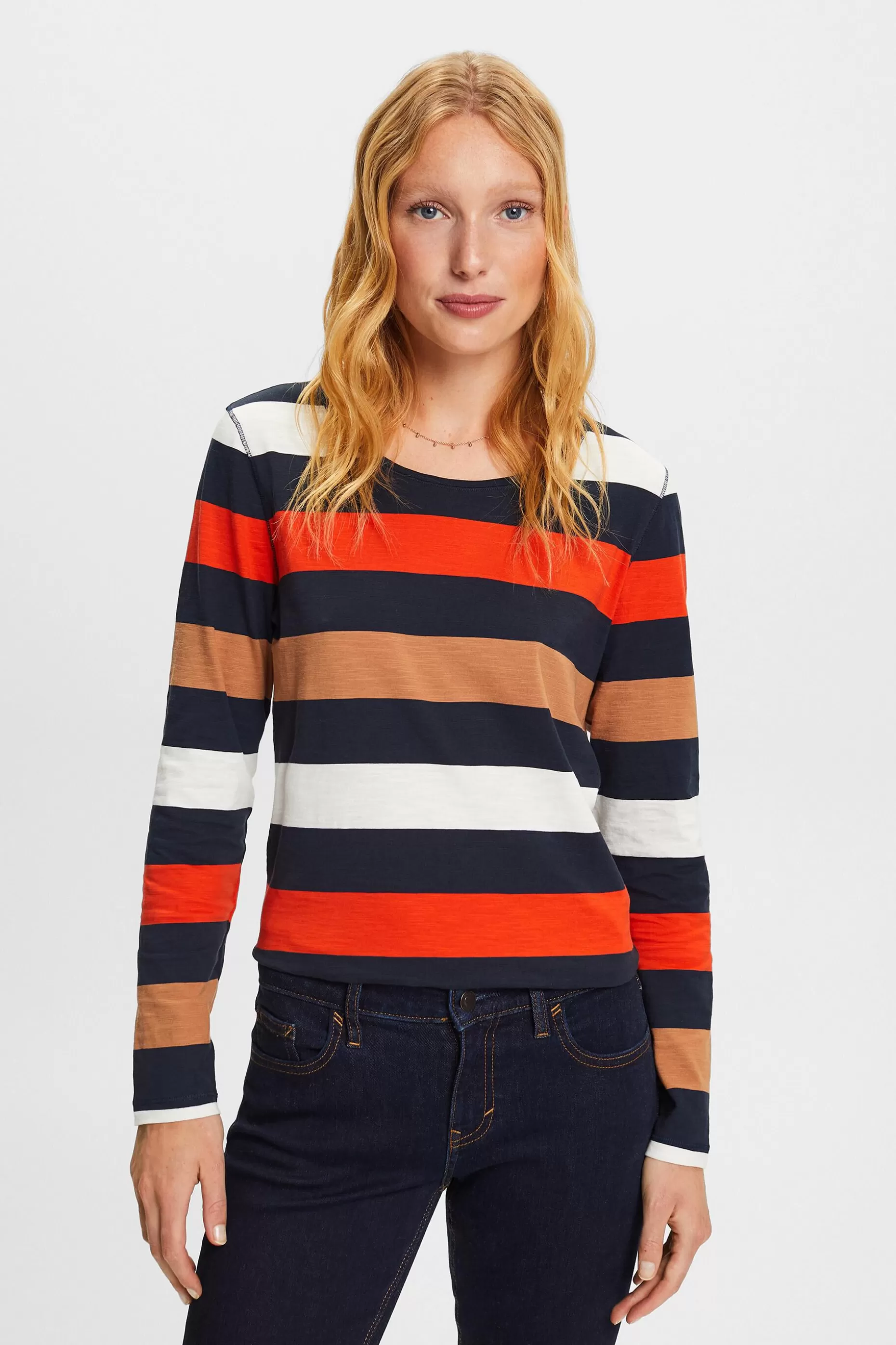 ESPRIT Jersey long sleeve top, 100% cotton at our Online Shop * Sale Under $30