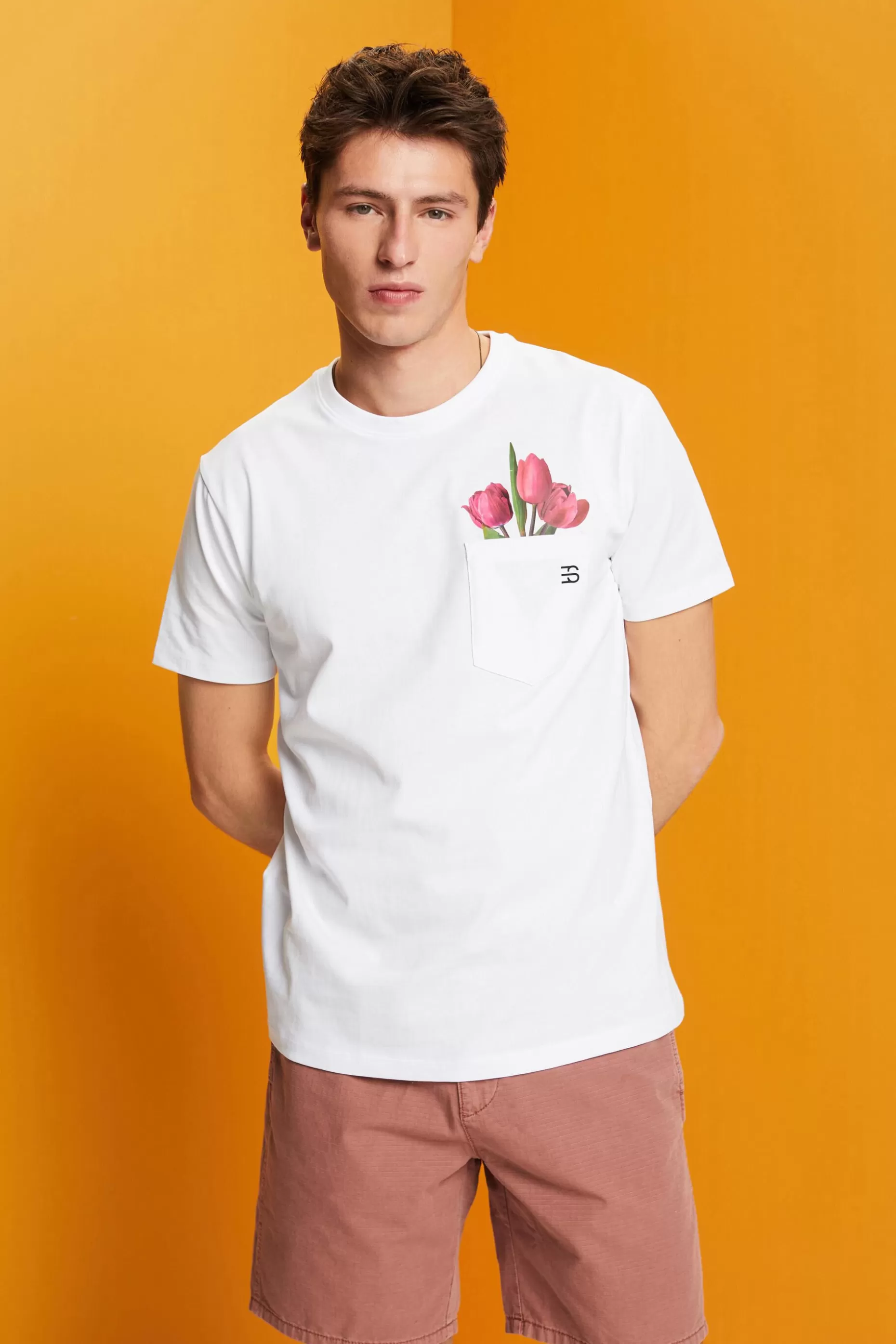 ESPRIT Jersey t-shirt with a print, 100% cotton at our Online Shop *Men T-Shirts + Polos