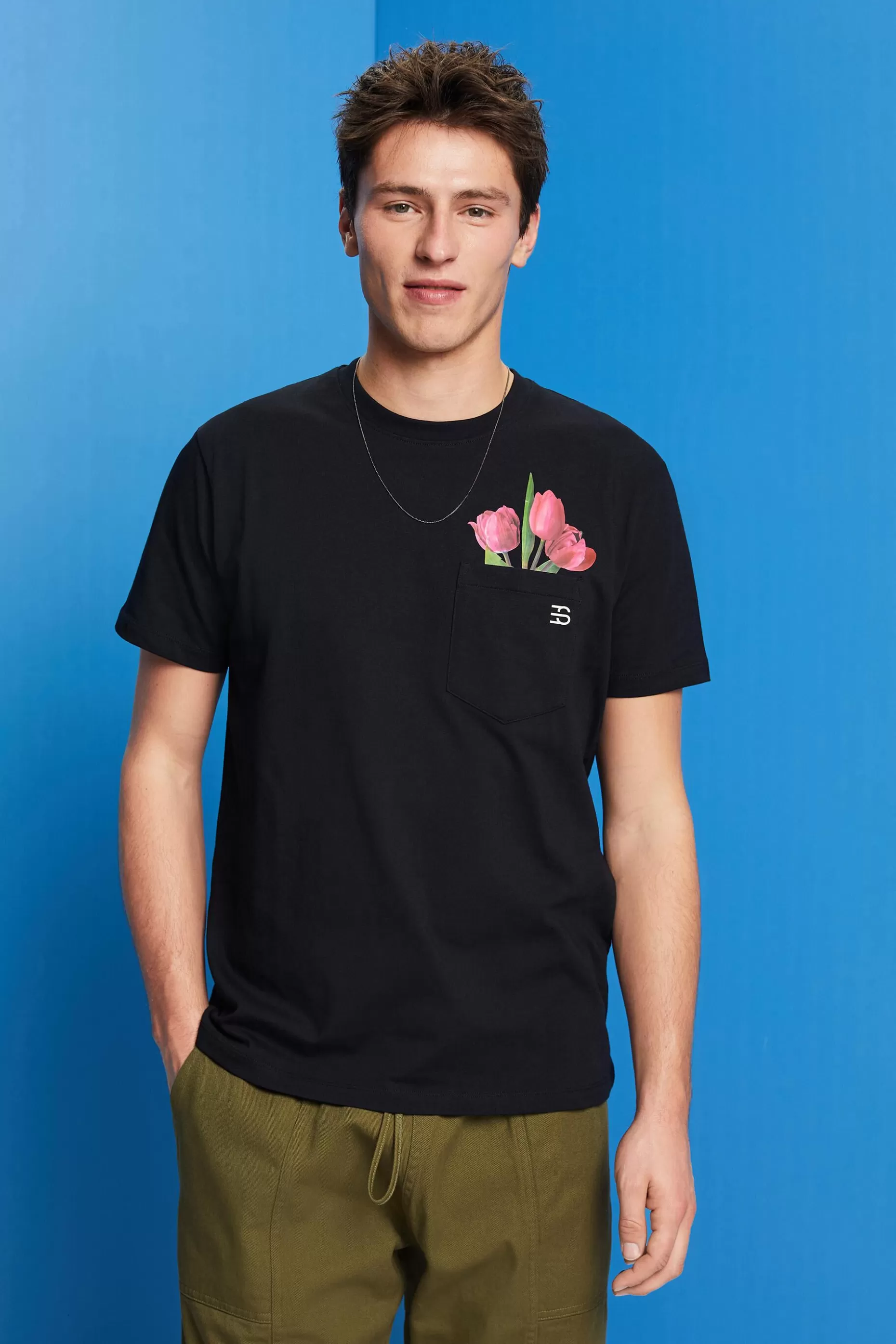 ESPRIT Jersey t-shirt with a print, 100% cotton at our Online Shop *Men T-Shirts + Polos