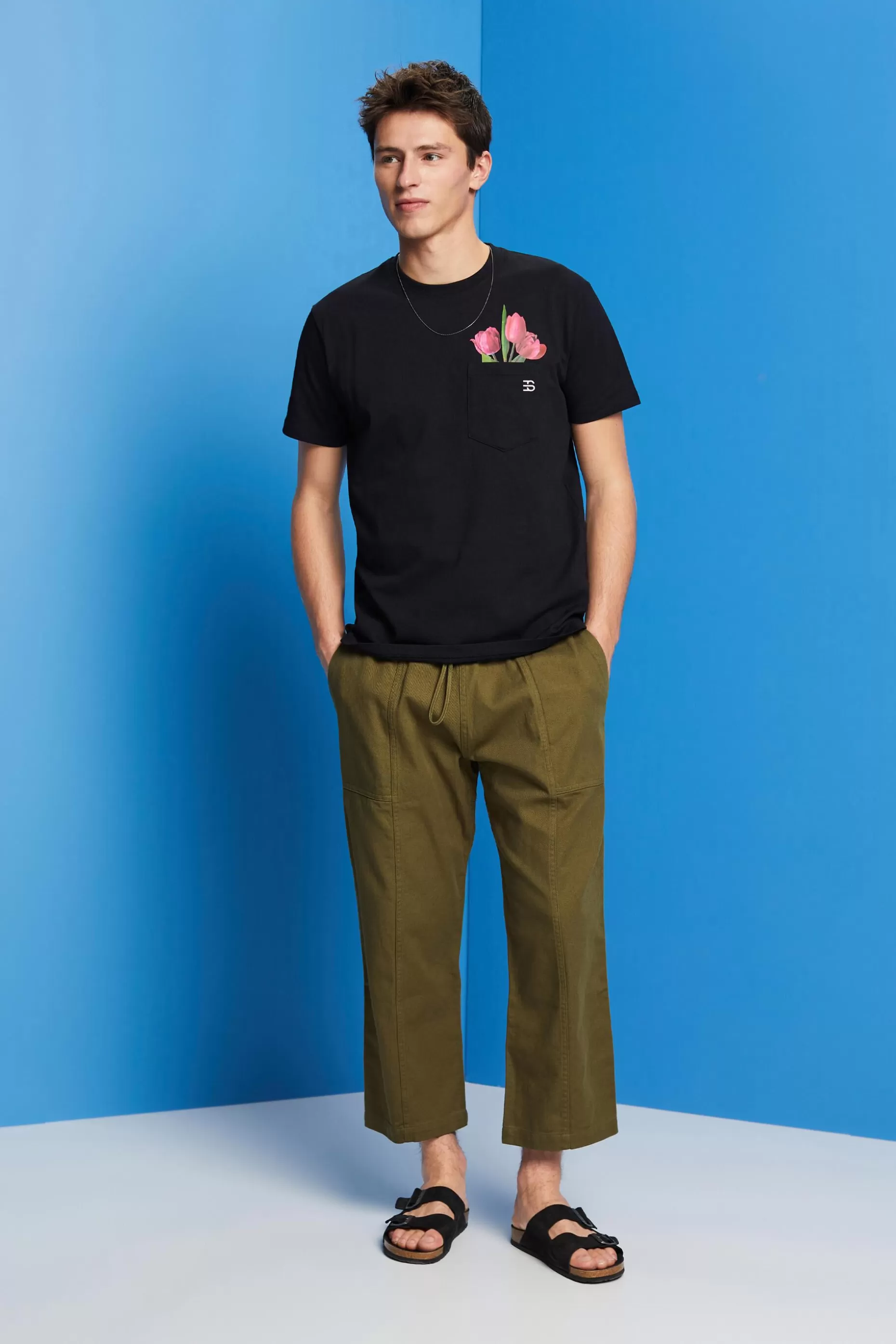 ESPRIT Jersey t-shirt with a print, 100% cotton at our Online Shop *Men T-Shirts + Polos