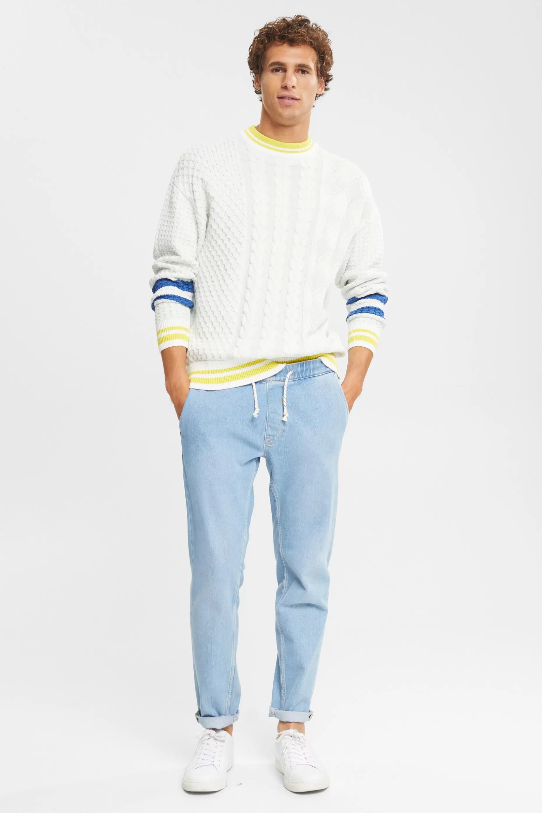 ESPRIT Jumper with a knit pattern at our Online Shop *Men Tops
