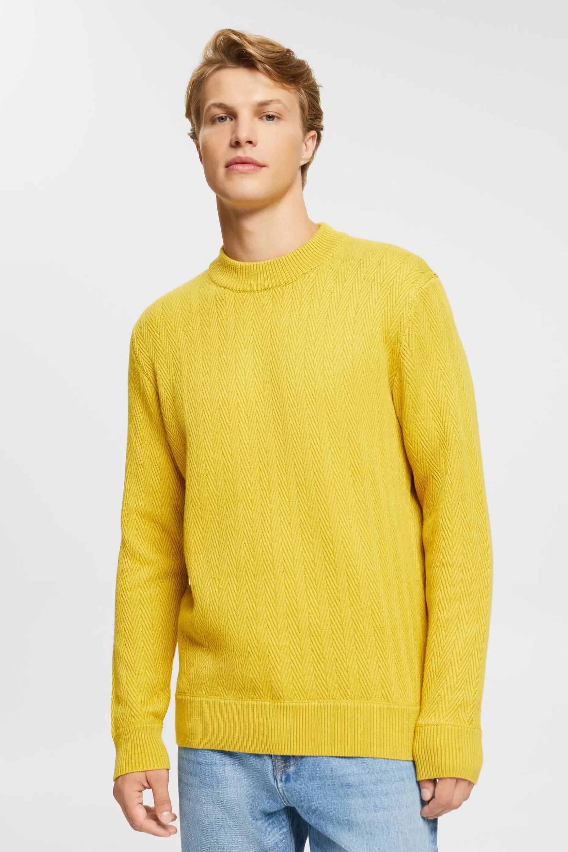 ESPRIT Jumper with herringbone pattern at our Online Shop *Men Tops