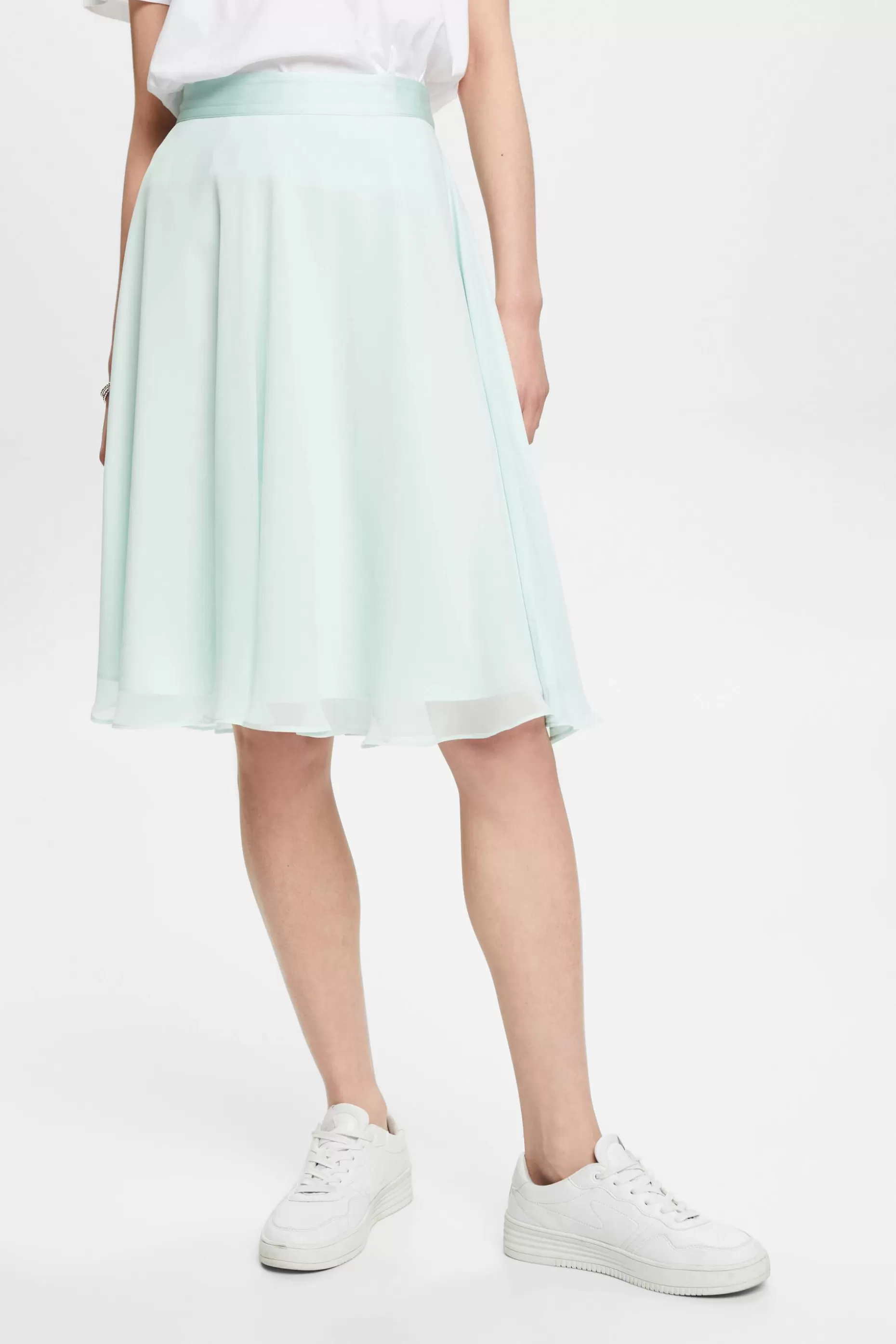 ESPRIT Knee-length chiffon skirt at our Online Shop *Women Skirts + Shorts