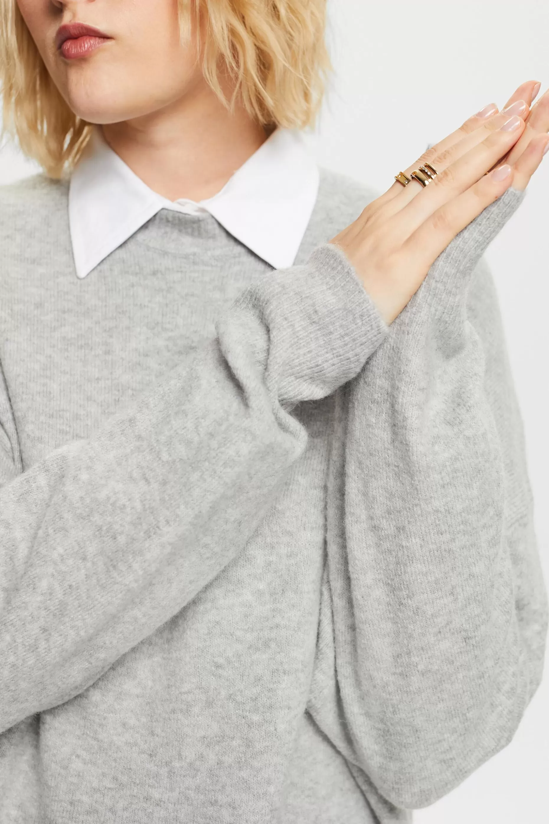 ESPRIT Knit Blouson Sleeve Sweater at our Online Shop *Women Sweaters
