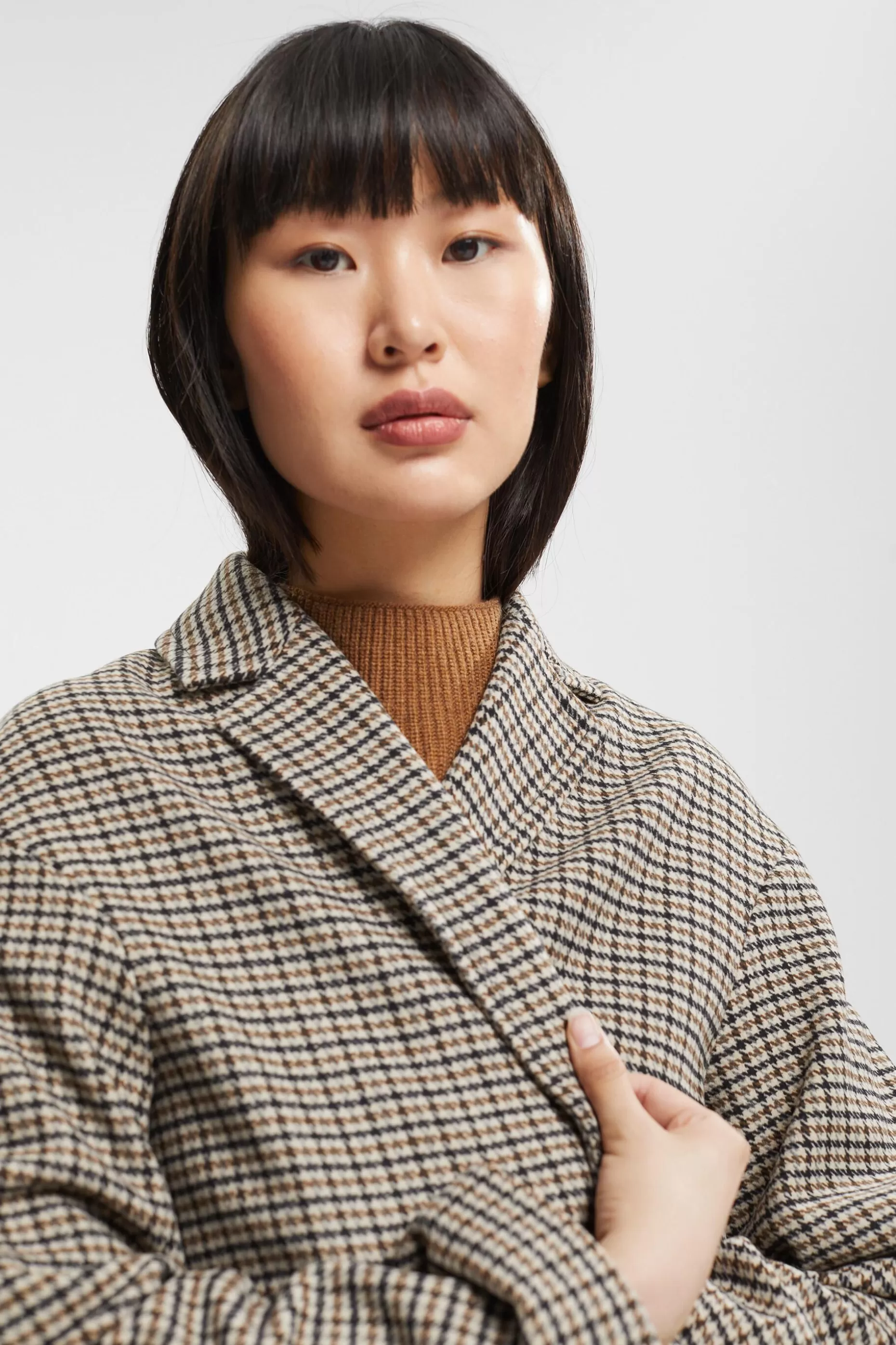 ESPRIT Knit Houndstooth Coat at our Online Shop *Women Jackets + Coats
