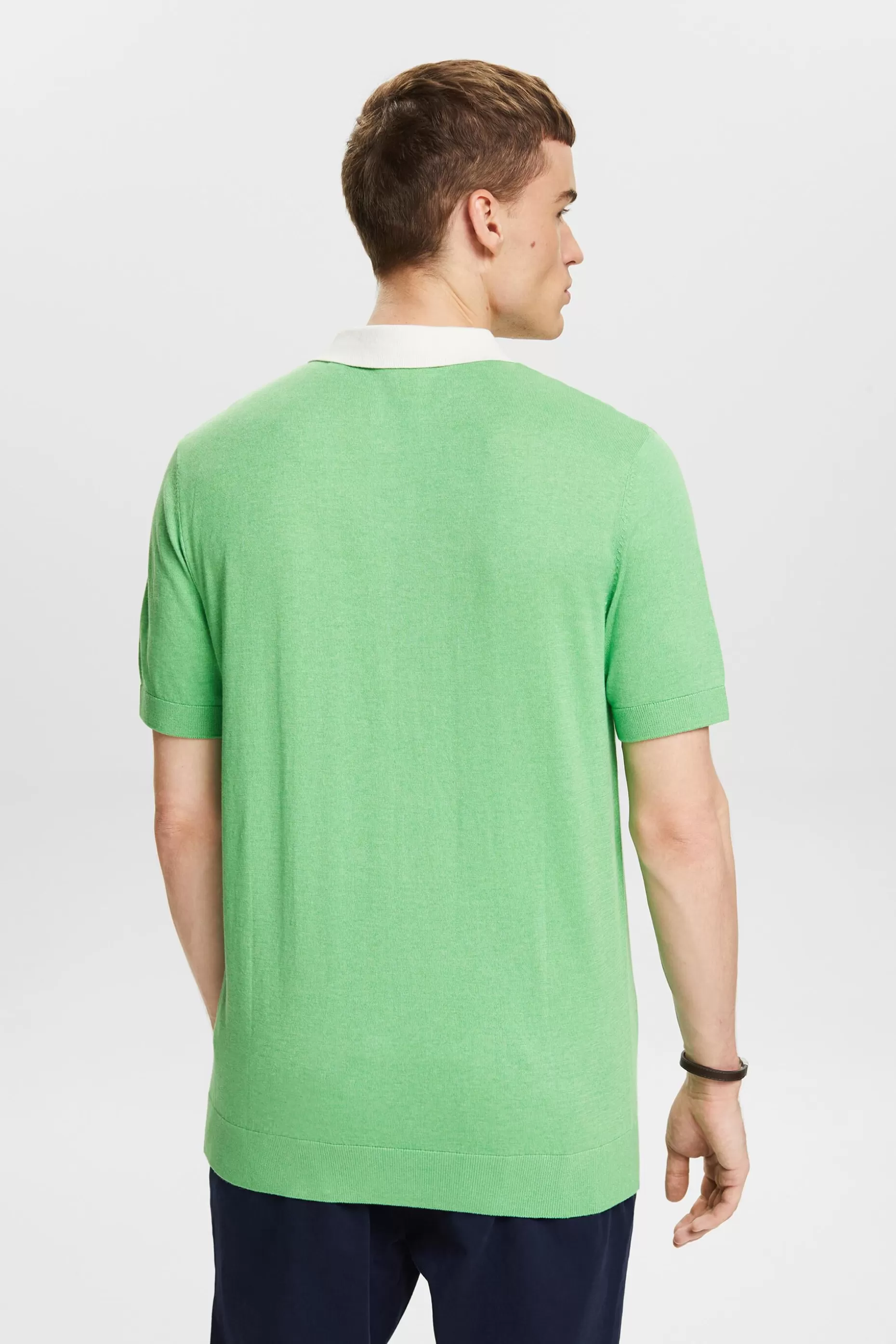 ESPRIT Knit Short-Sleeve Polo Shirt at our Online Shop *Men Sweaters