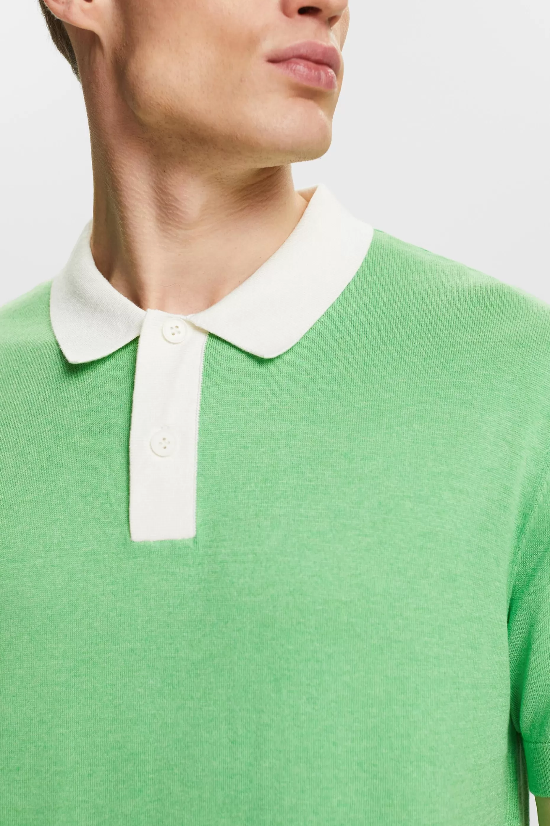 ESPRIT Knit Short-Sleeve Polo Shirt at our Online Shop *Men Sweaters