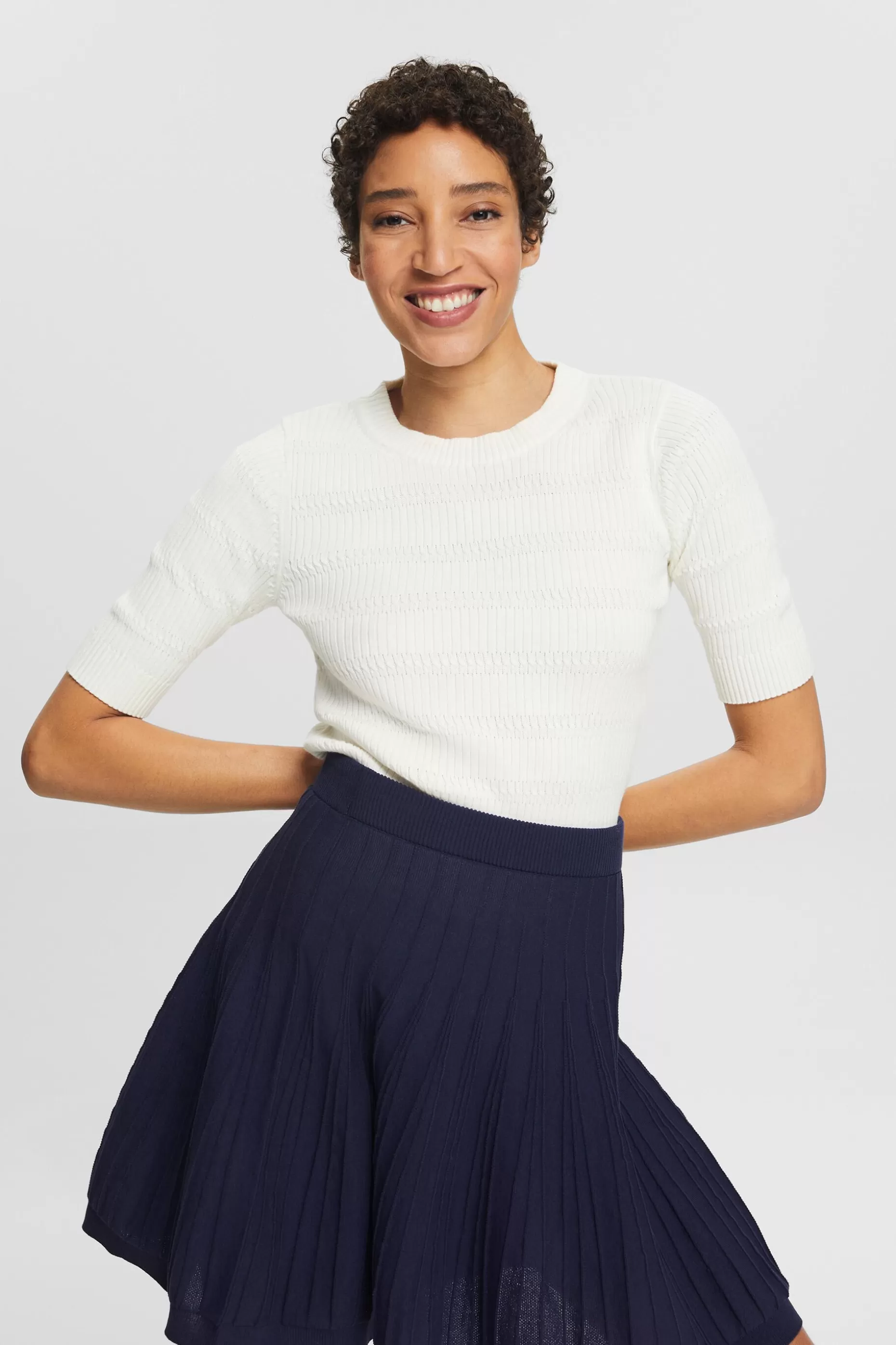 ESPRIT Knit Short-Sleeve Sweater at our Online Shop *Women Sweaters