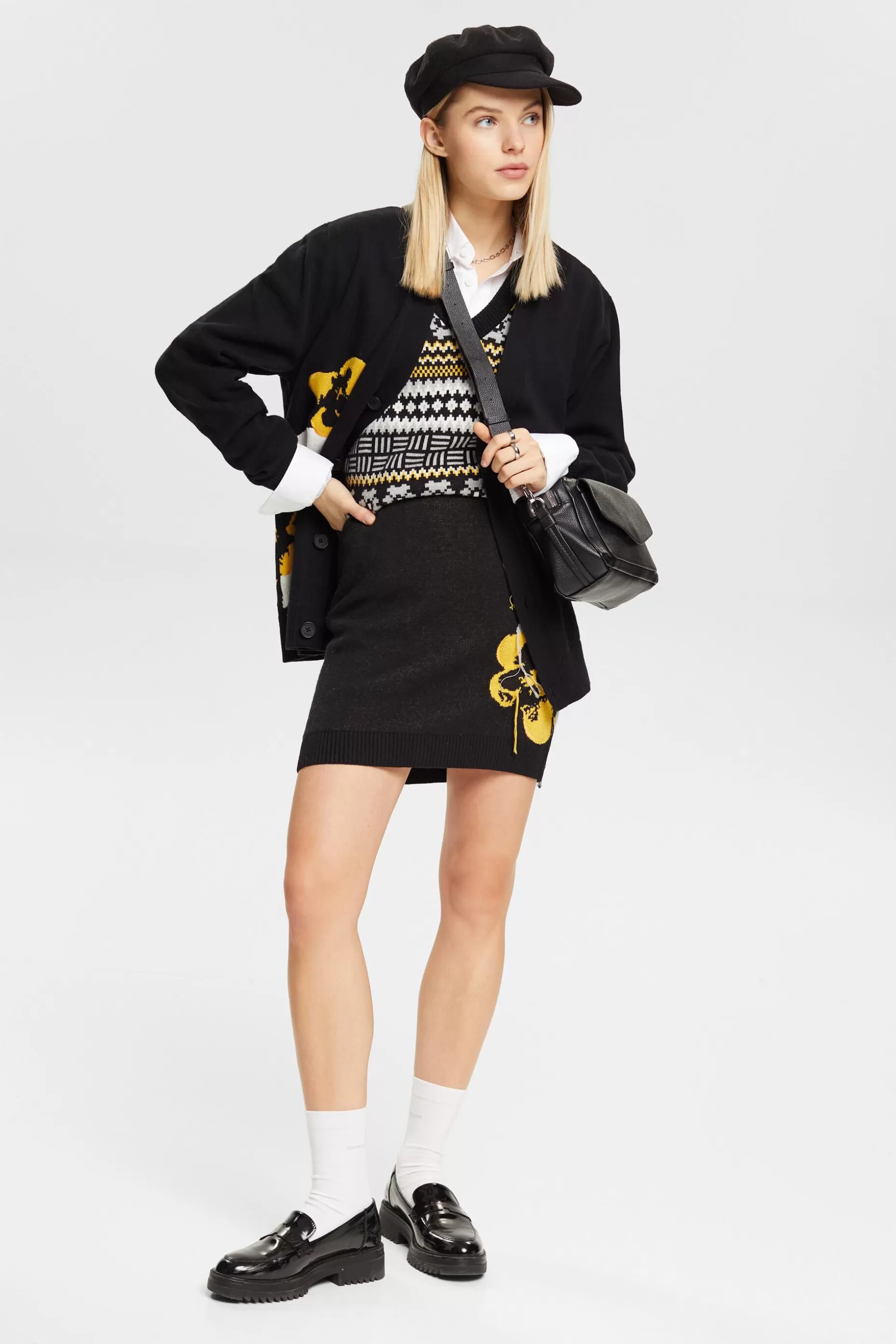 ESPRIT Knitted mini skirt with floral jacquard at our Online Shop *Boys Boys