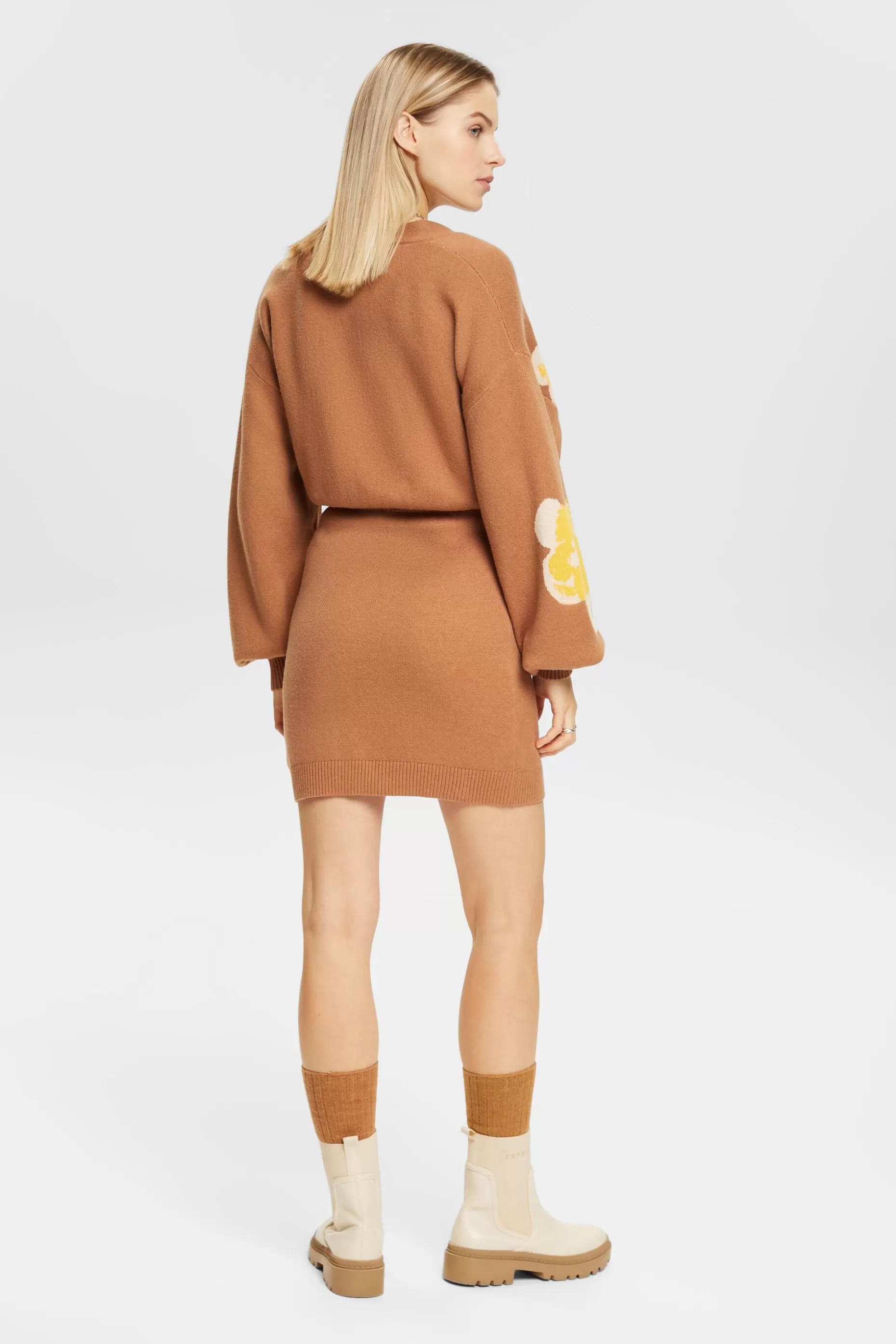 ESPRIT Knitted mini skirt with floral jacquard at our Online Shop *Women Skirts + Shorts