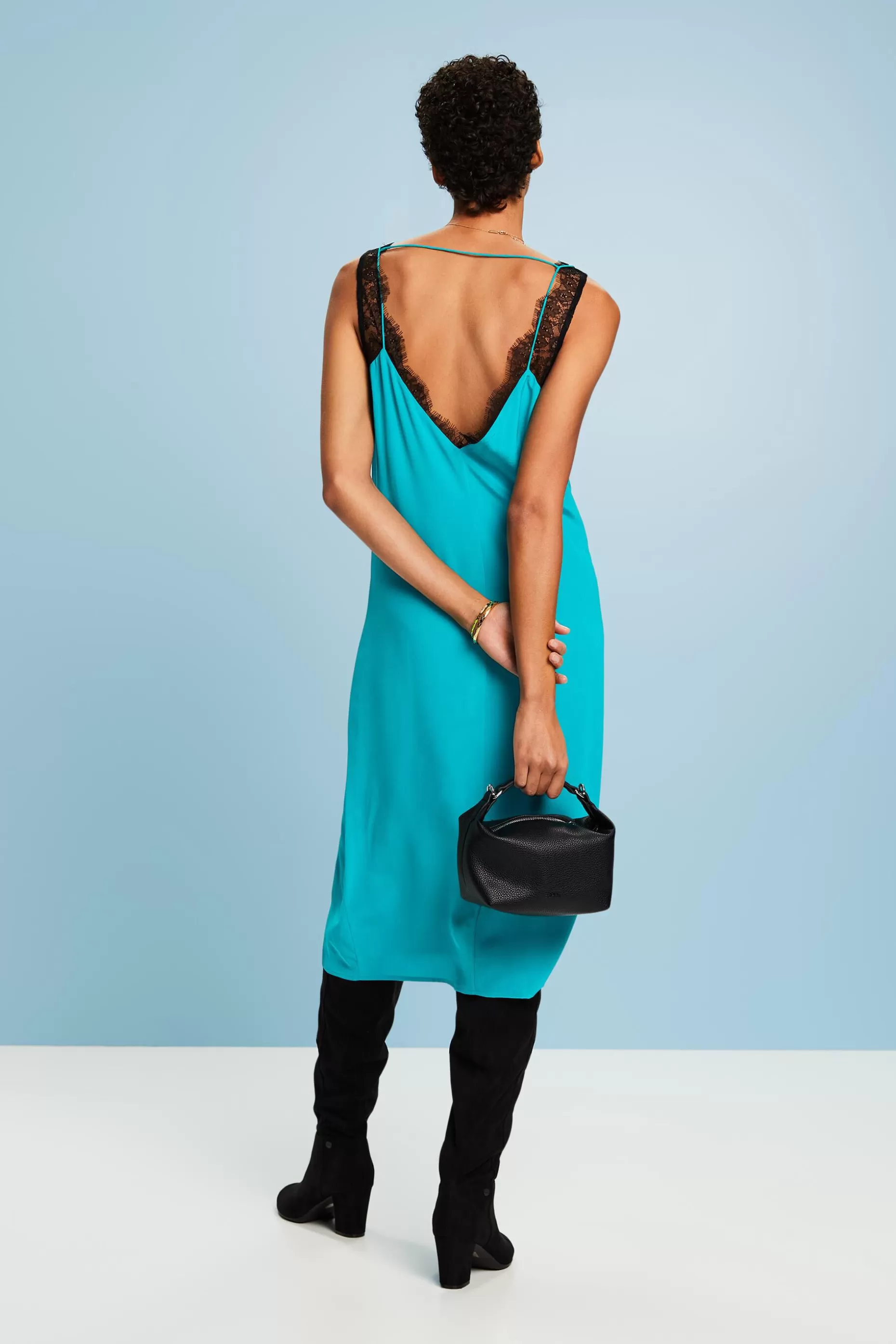 ESPRIT Lace Silk Midi Slip Dress at our Online Shop *Women Dresses + Jumpsuits