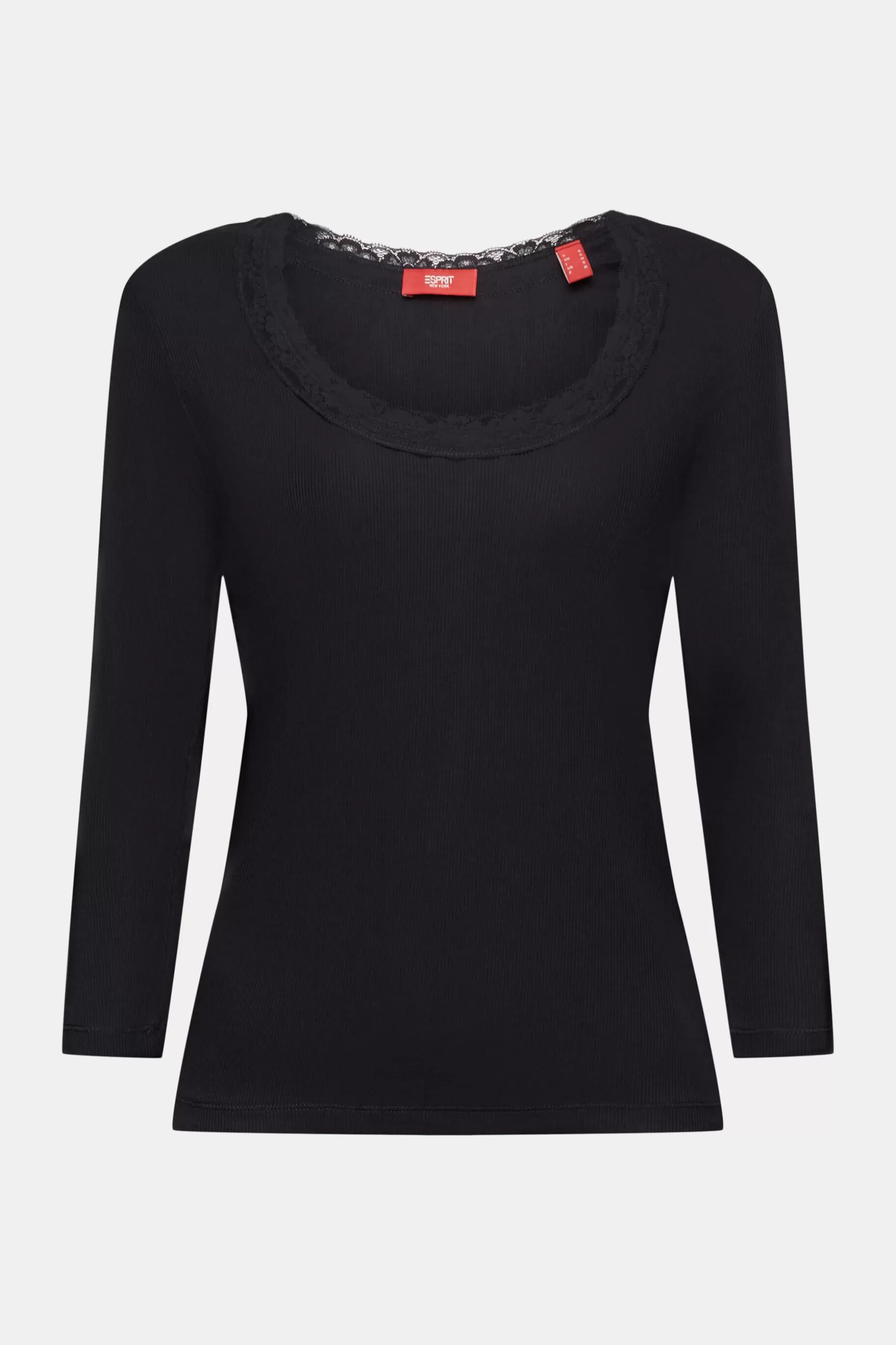ESPRIT Lace Trim Scoop Neck T-Shirt at our Online Shop * Sale Under $30