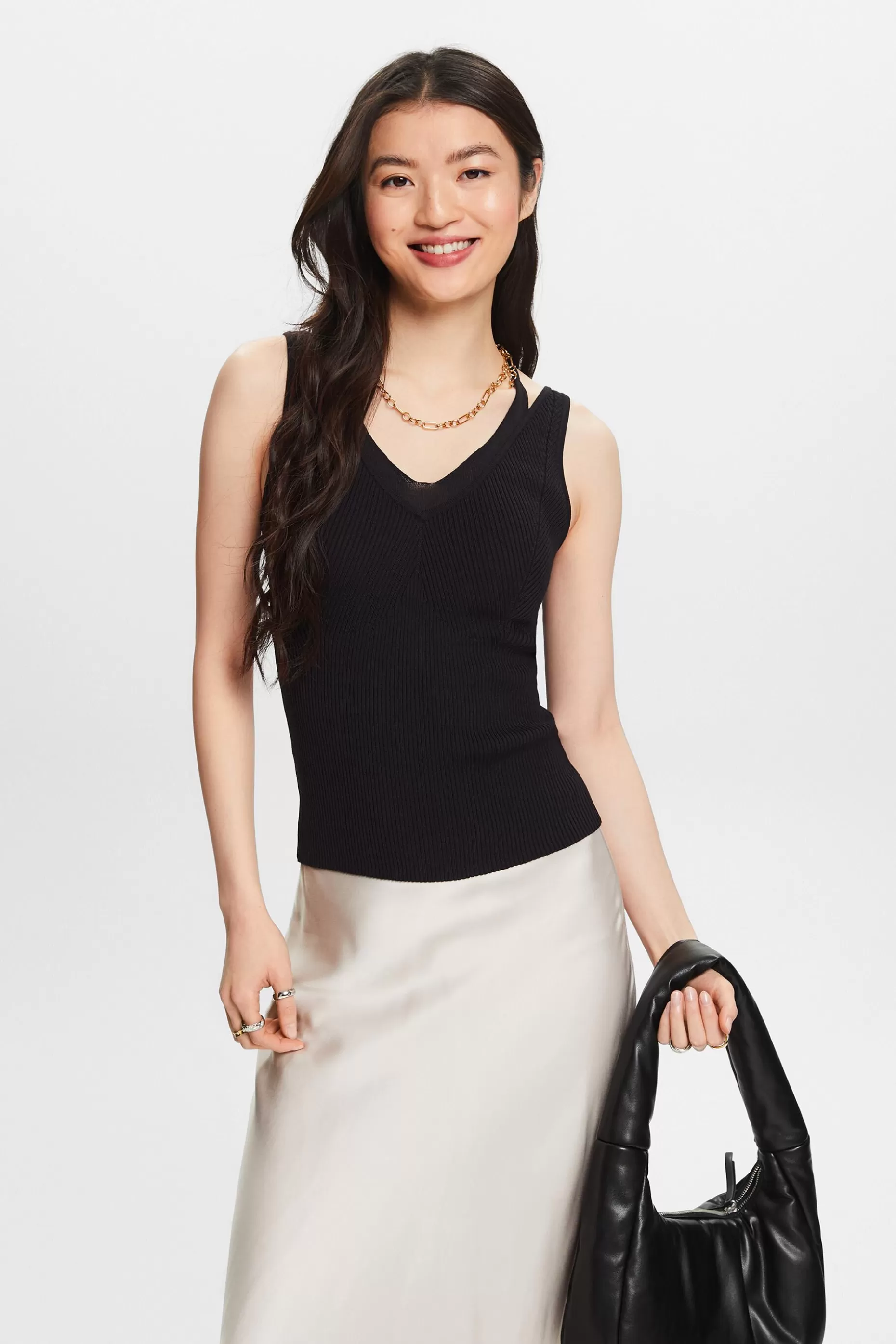 ESPRIT Layered Halterneck Sweater Tank at our Online Shop *Women Sweaters