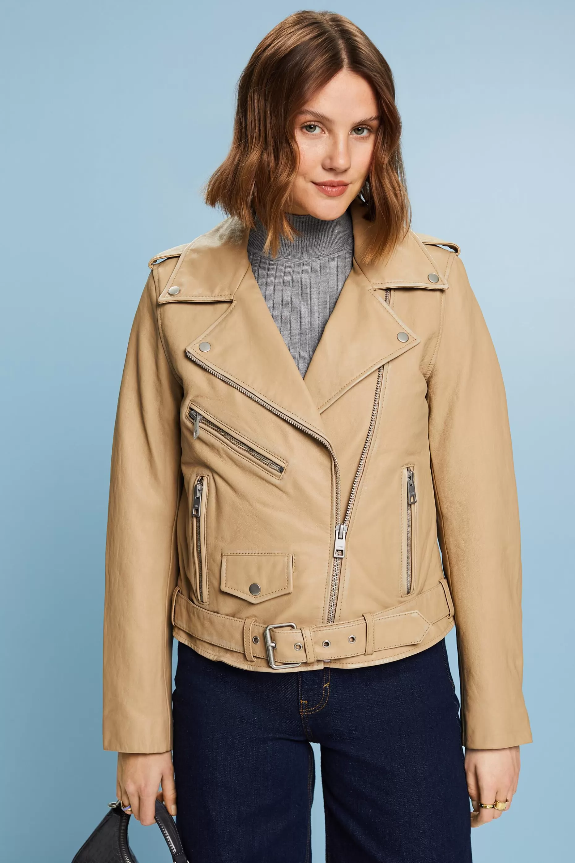 ESPRIT Leather Biker Jacket at our Online Shop *Women Premium Picks