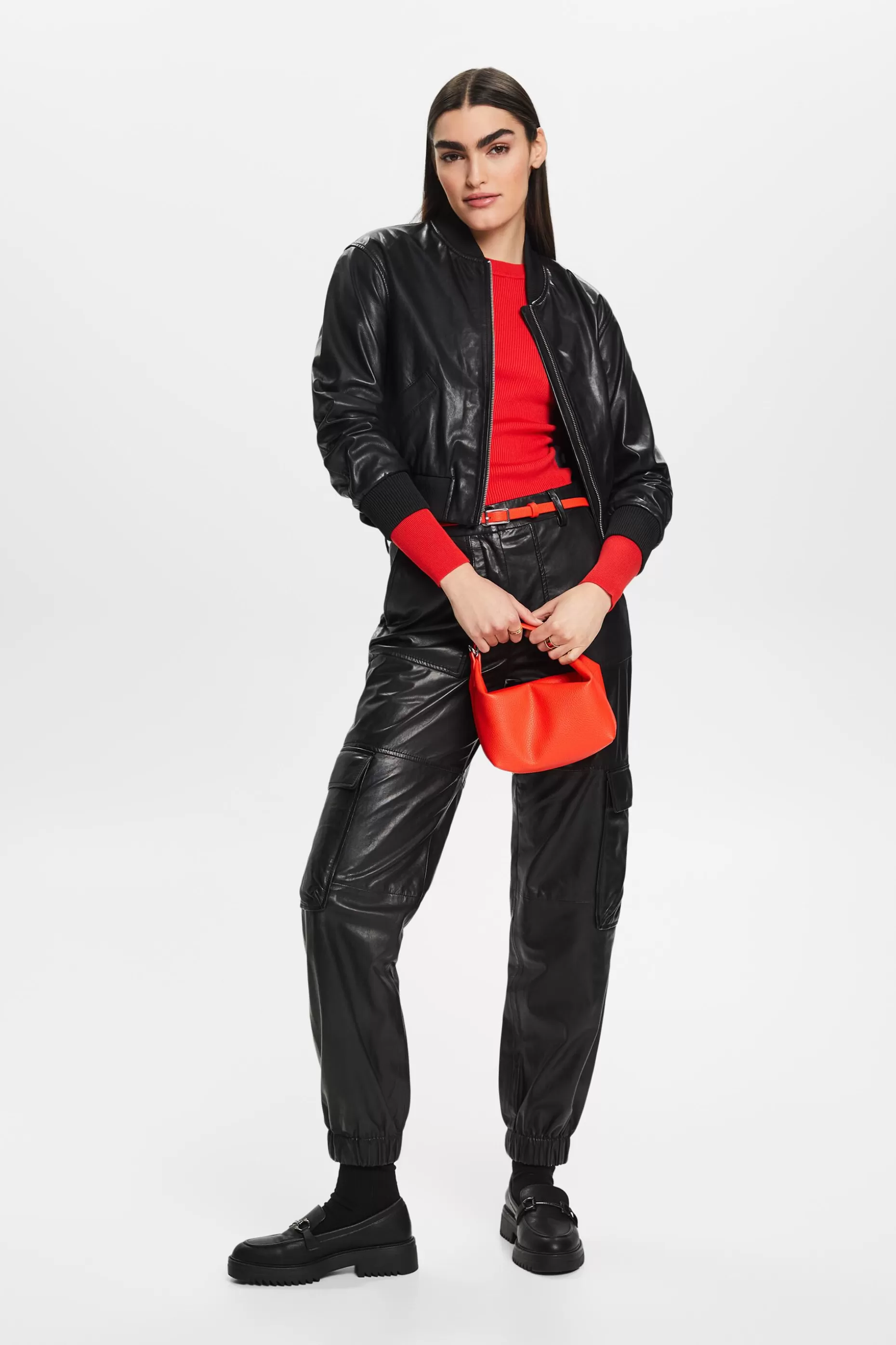 ESPRIT Leather Bomber Jacket at our Online Shop *Women Premium Picks