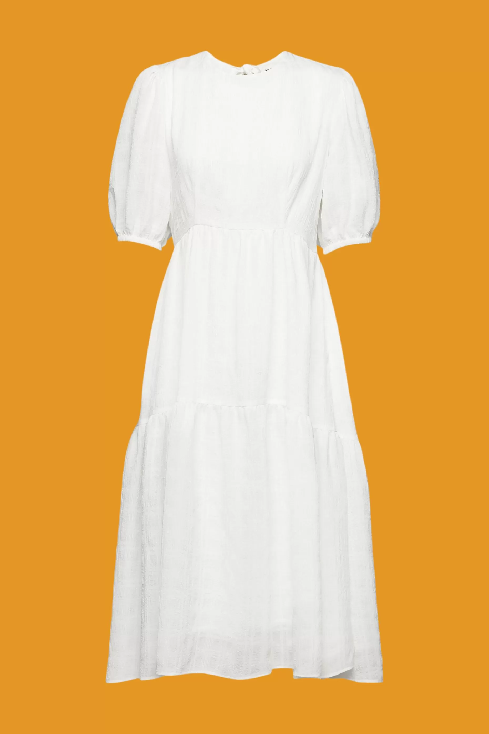 ESPRIT Lightweight midi dress with balloon sleeves at our Online Shop *Women Dresses + Jumpsuits
