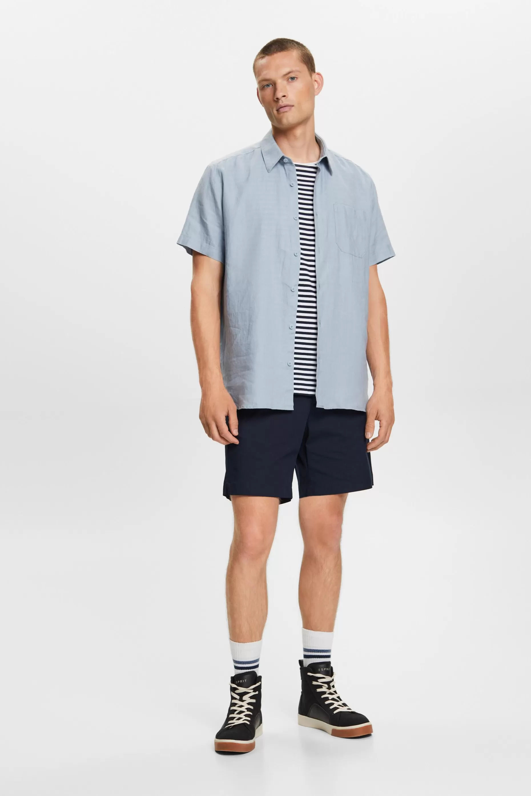 ESPRIT Linen short-sleeved shirt at our Online Shop *Men Shirts