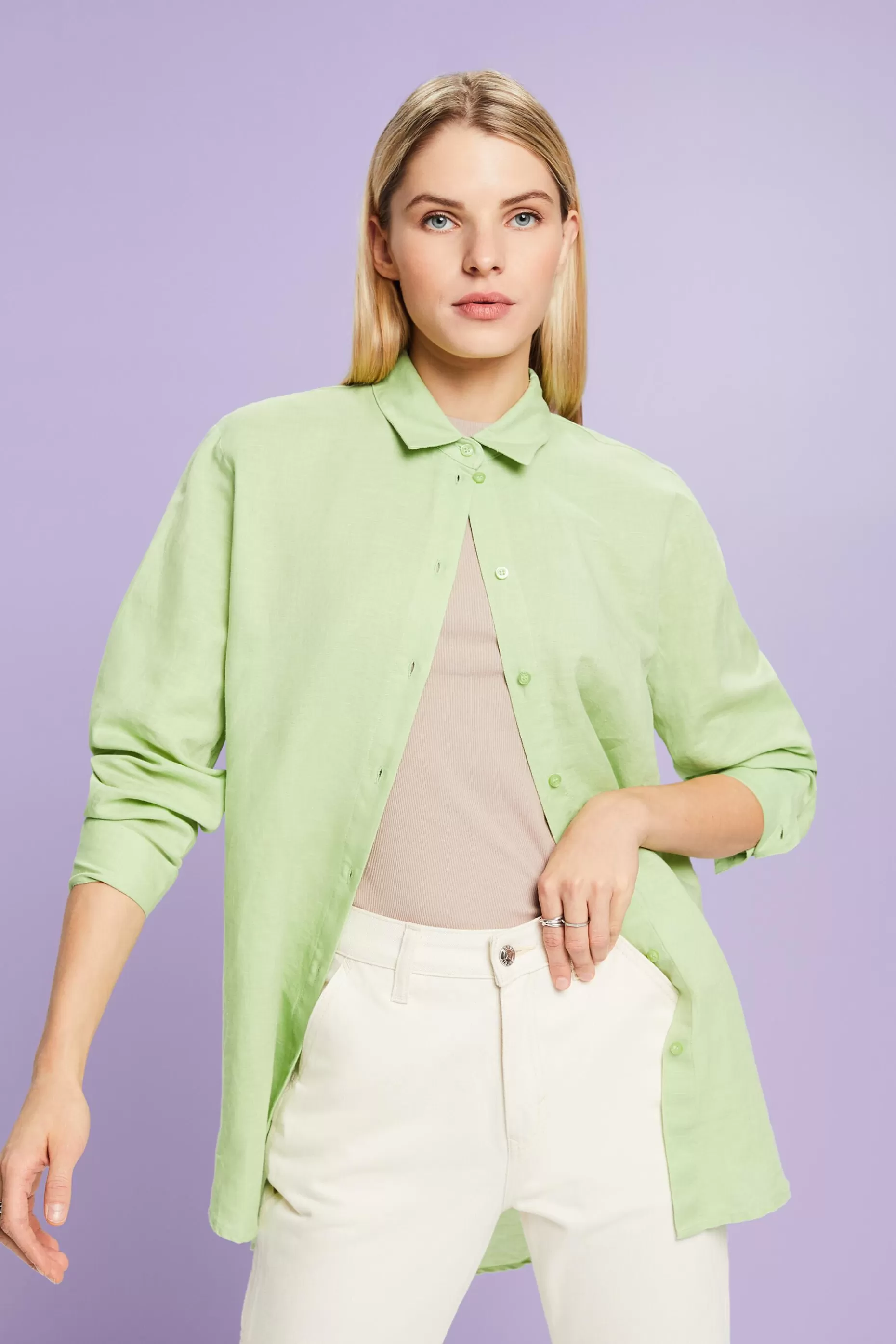 ESPRIT Linen-Cotton Shirt at our Online Shop *Women Shirts + Blouses