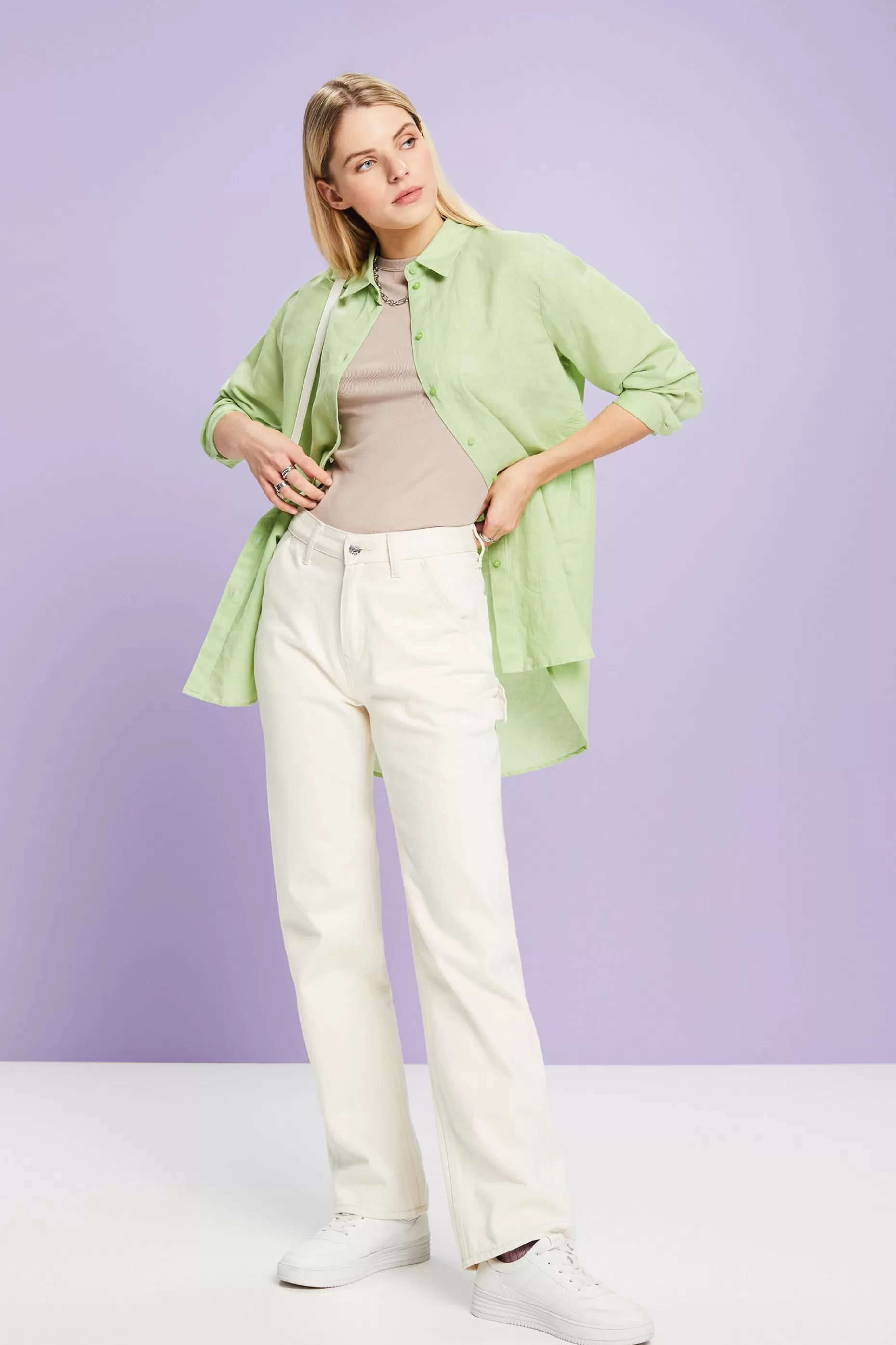 ESPRIT Linen-Cotton Shirt at our Online Shop *Women Shirts + Blouses