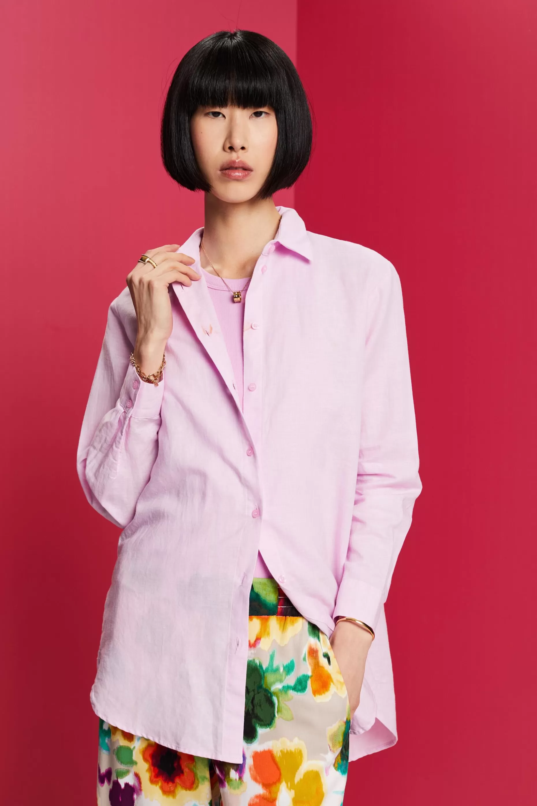 ESPRIT Linen-Cotton Shirt at our Online Shop *Women Shirts + Blouses