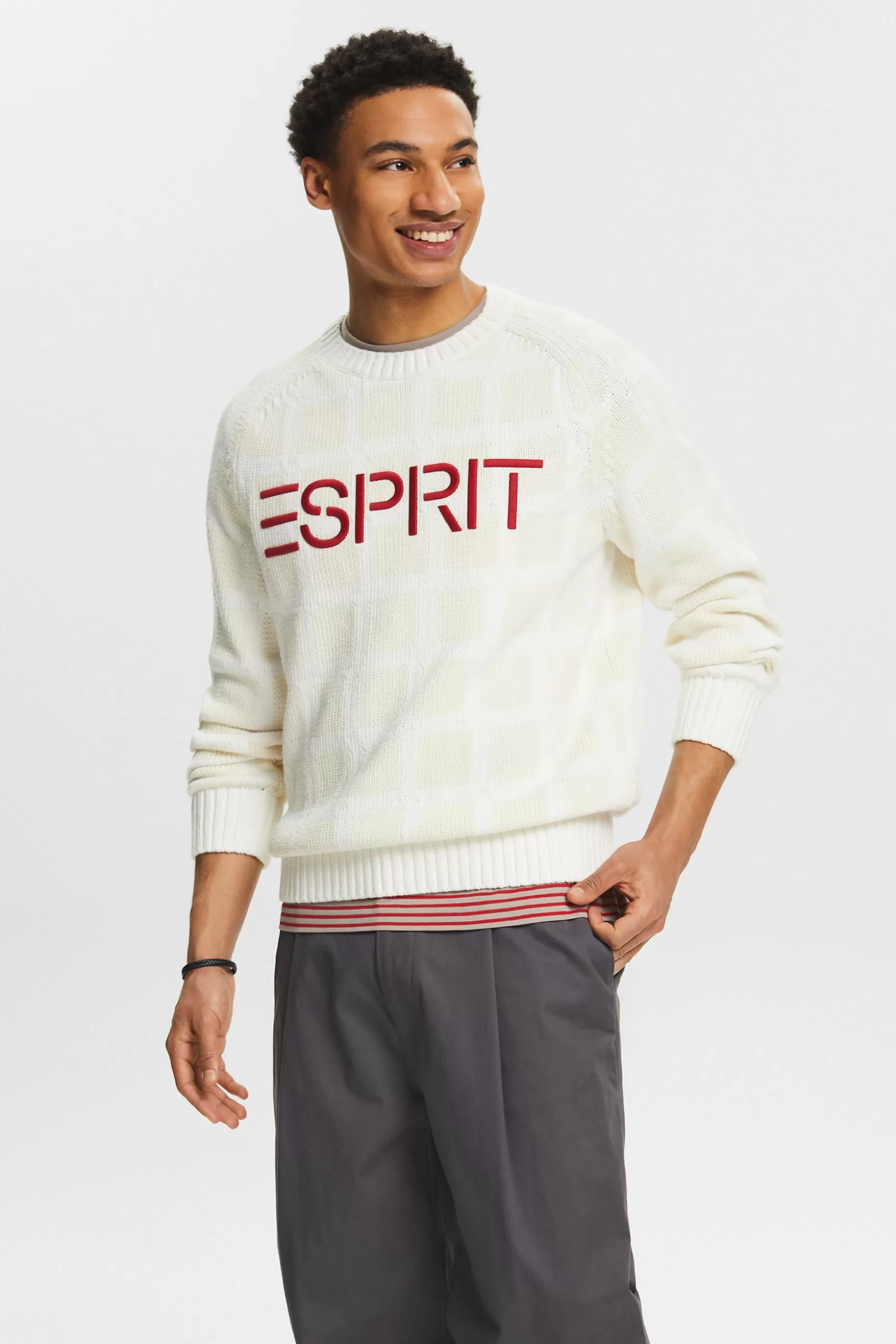 ESPRIT Logo Chunky Knit Sweater at our Online Shop *Men Premium Picks