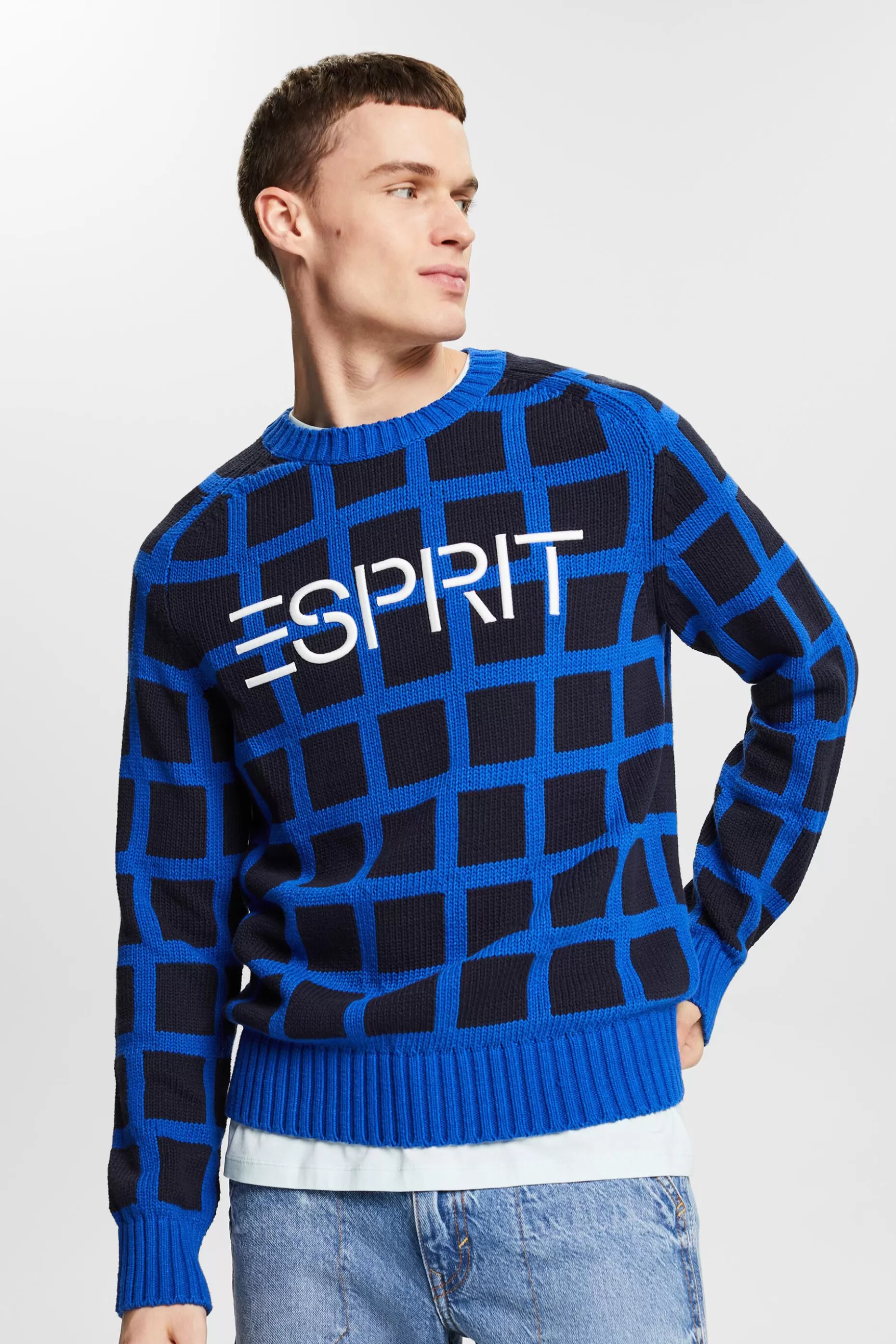 ESPRIT Logo Chunky Knit Sweater at our Online Shop *Men Sweaters